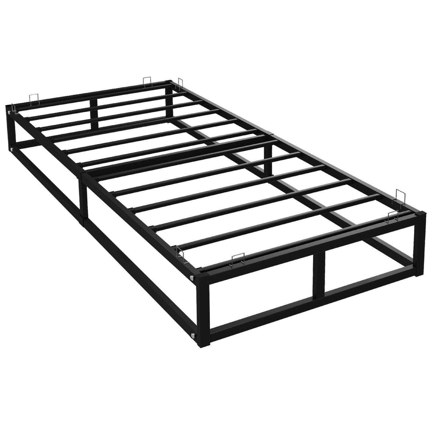 Black - House of Home - Heavy Duty Metal Platform Single Bed Frame - 8