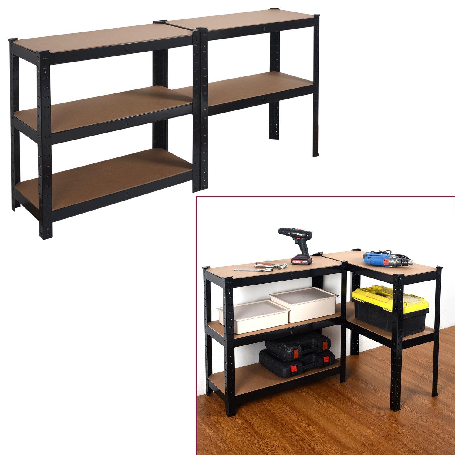 Black - Studio - Heavy Duty Steel & 5 Tier Racking Shelf in Black - 4