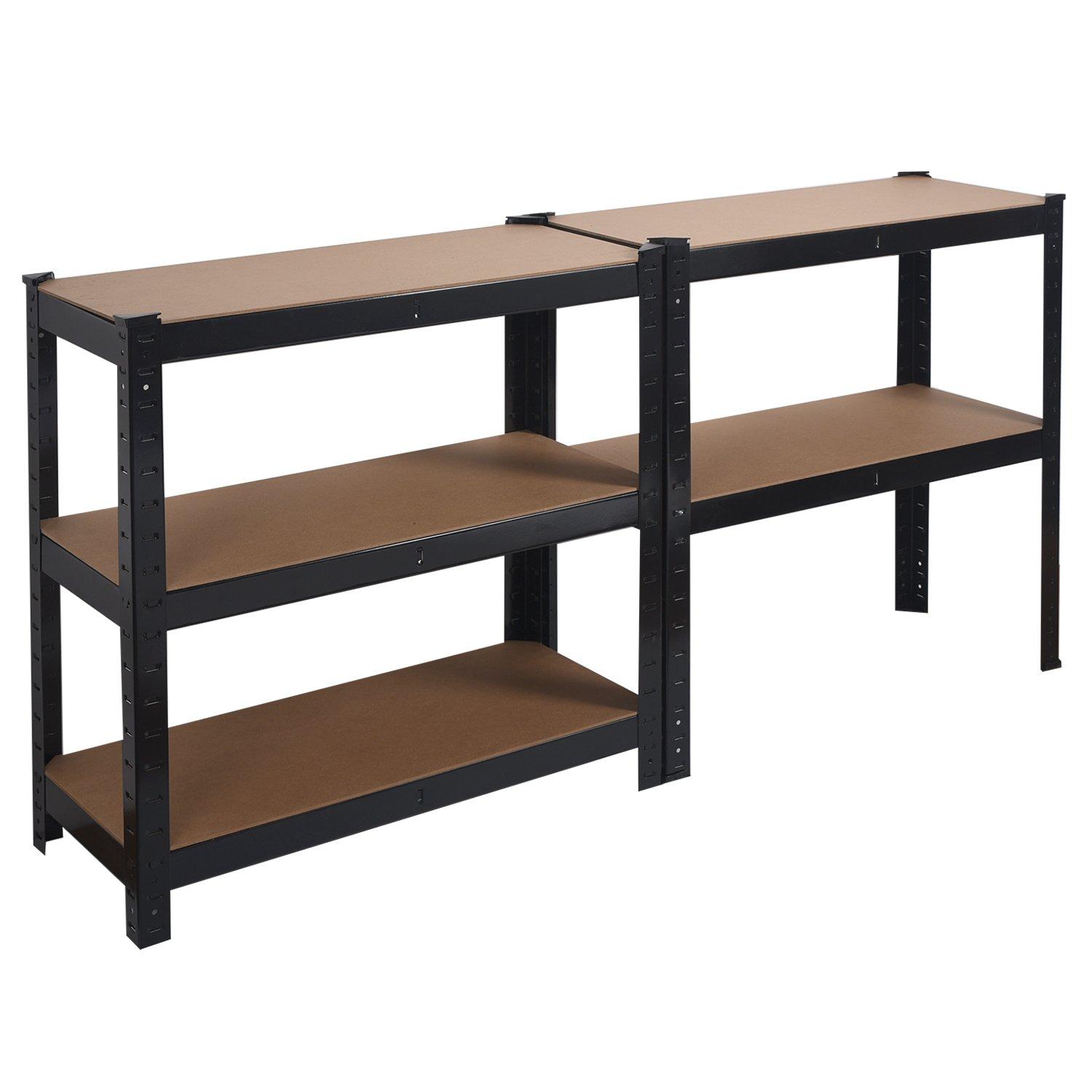 Black - Studio - Heavy Duty Steel & 5 Tier Racking Shelf in Black - 7