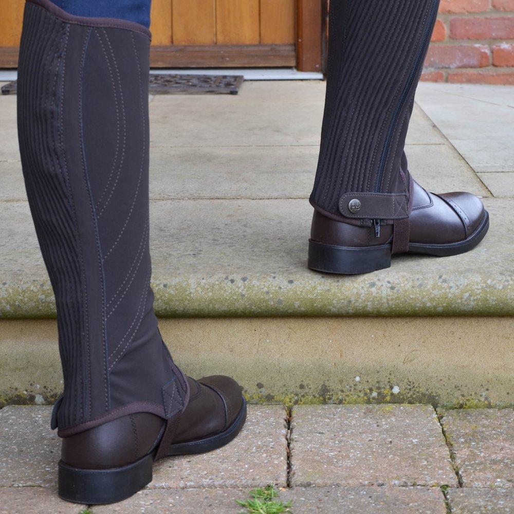 Marrón - HY Equestrian - Adults Synthetic Chaps - 2