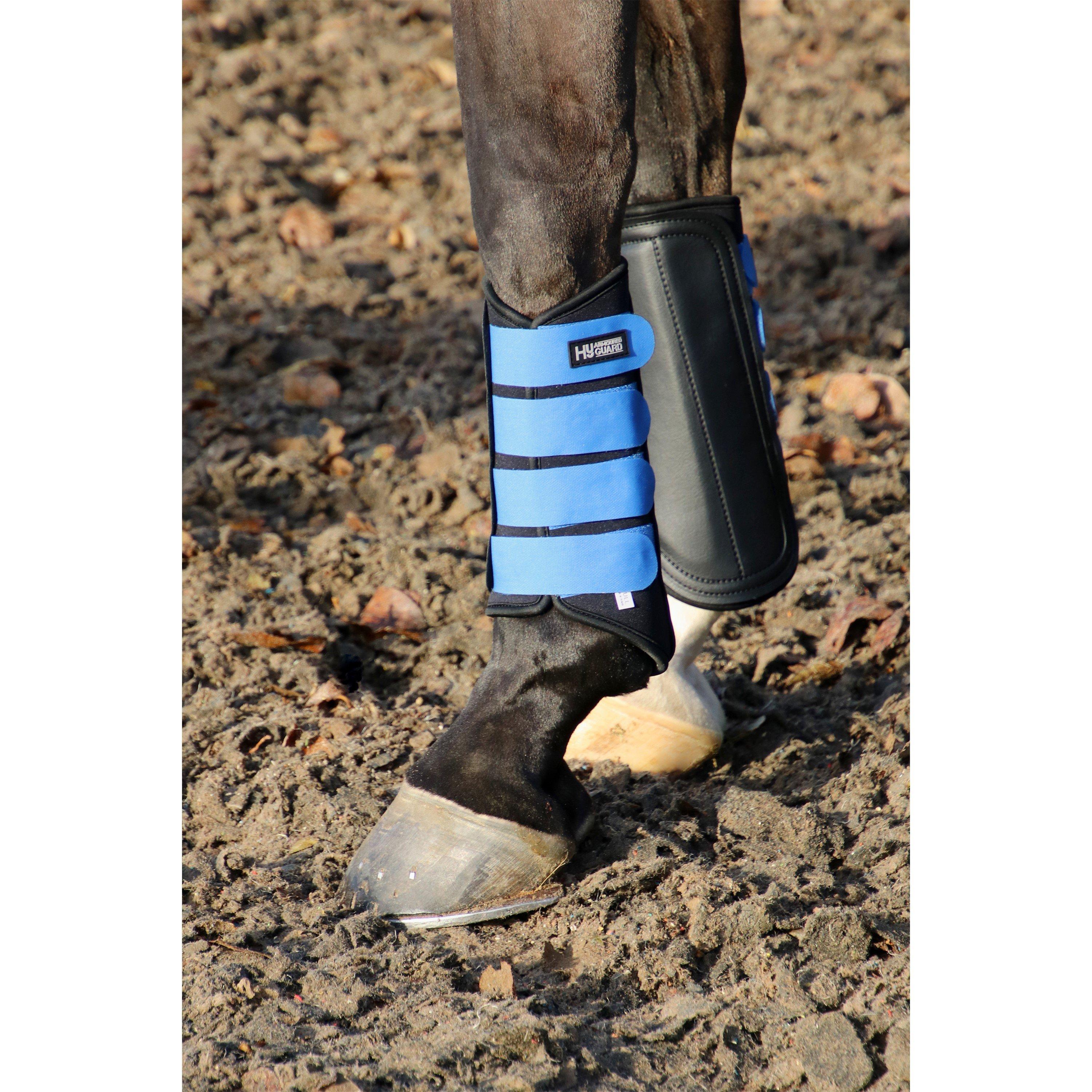 Sort/Blå - HY Equestrian - Adults Neo Brushing Boots - 2