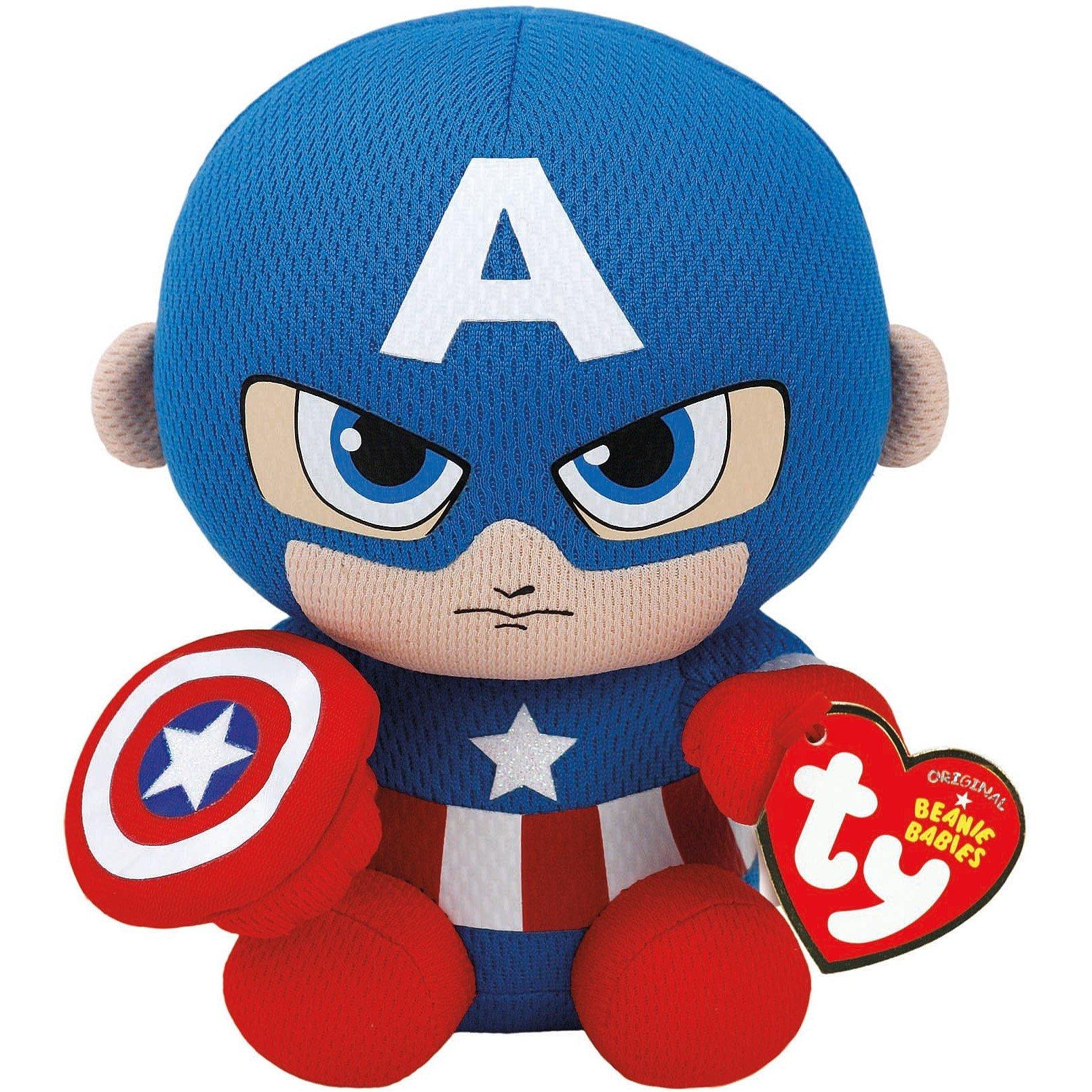 Merchandise - Marvel - TY Marvel Beanies Captain America - 2