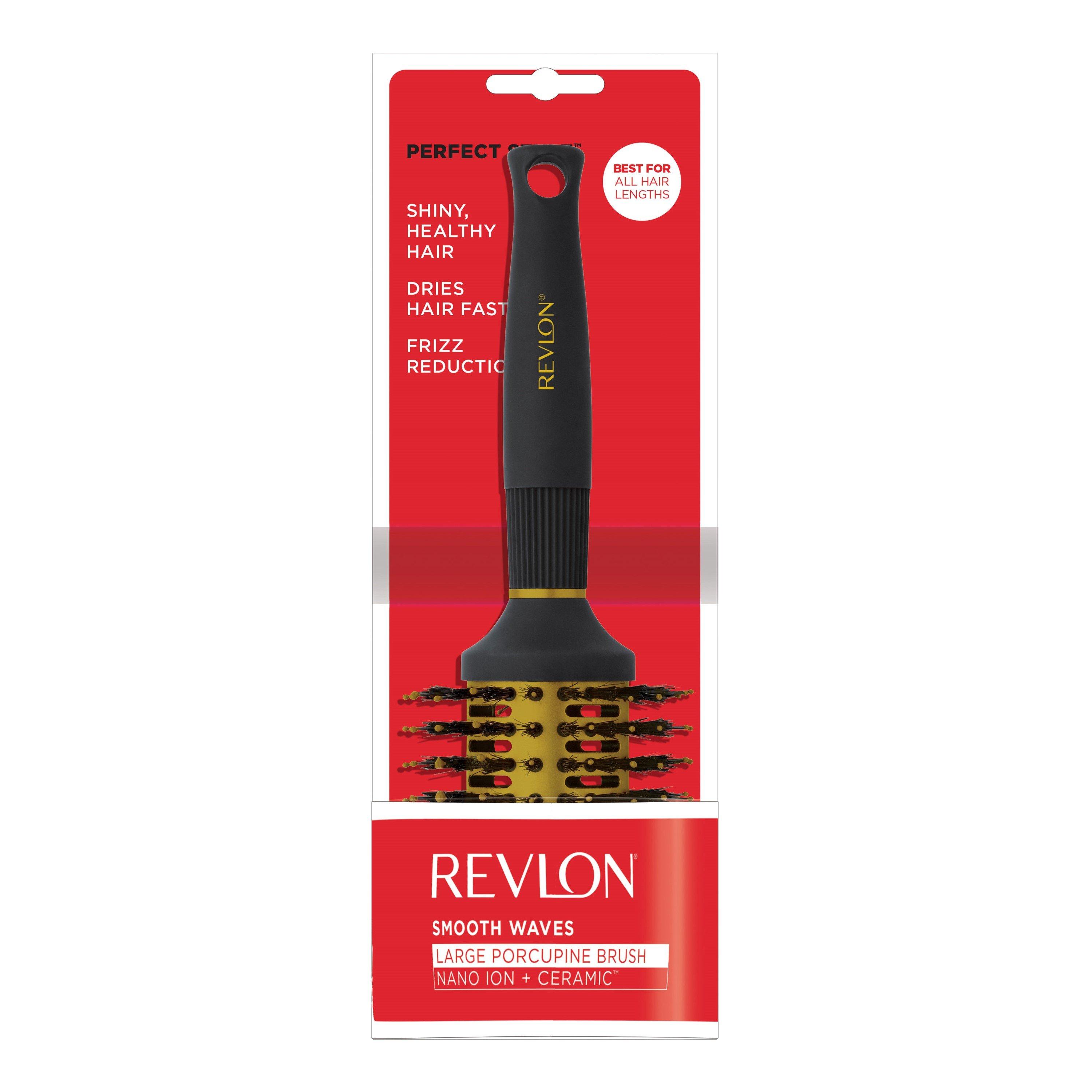 Black - REVLON - Revlon Ionic Ceramic Smooth Blow Dry Hair Brush - 2