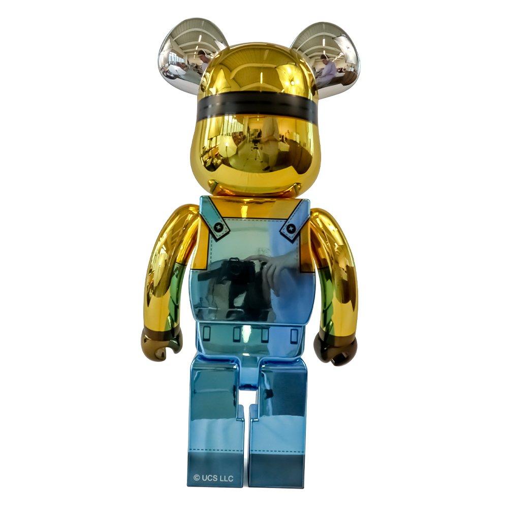 Orange - Bearbrick - Minion Kevin - Chrome Figure - 5