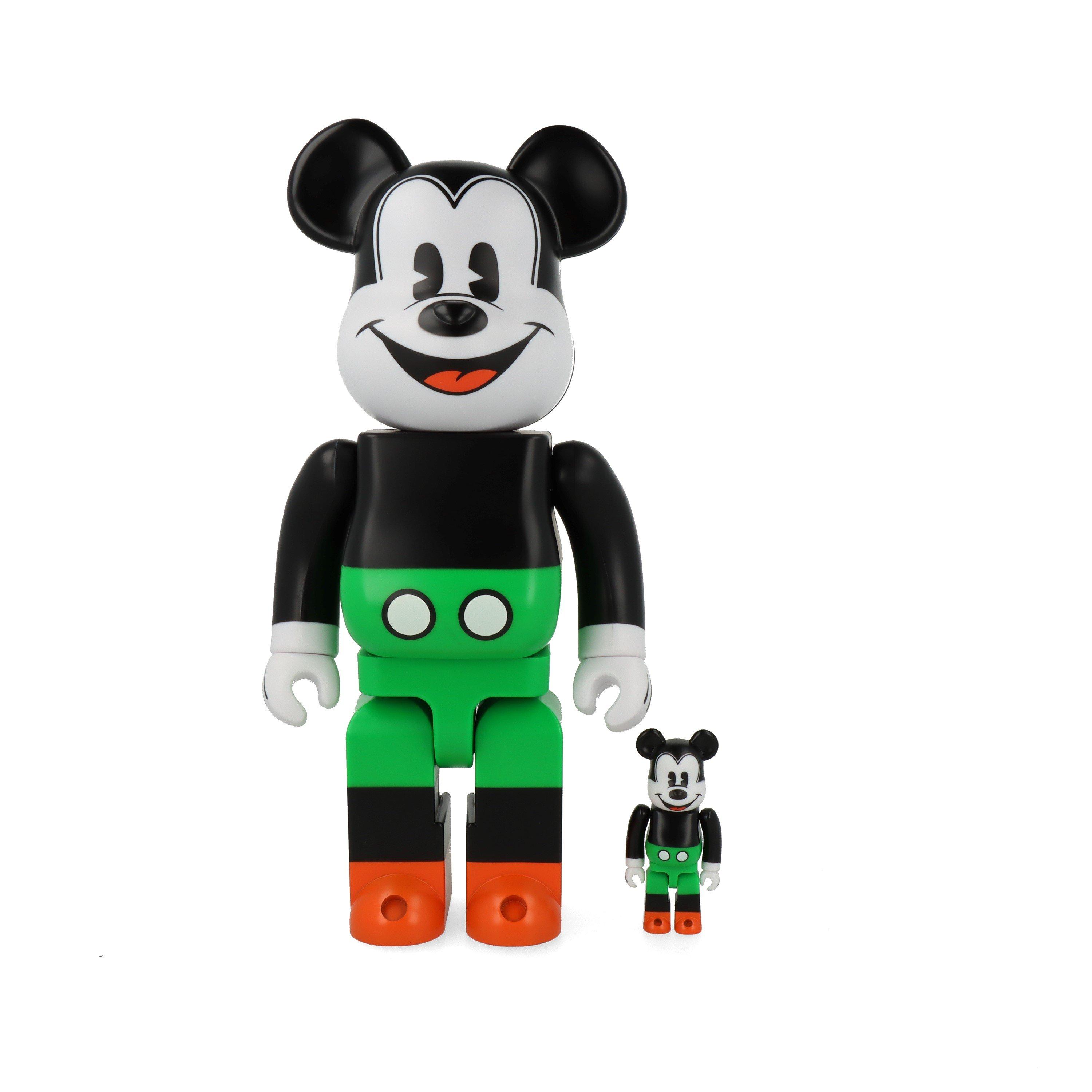 Green - Bearbrick - Mickey Mouse - 1930s Poster - Figures - 2