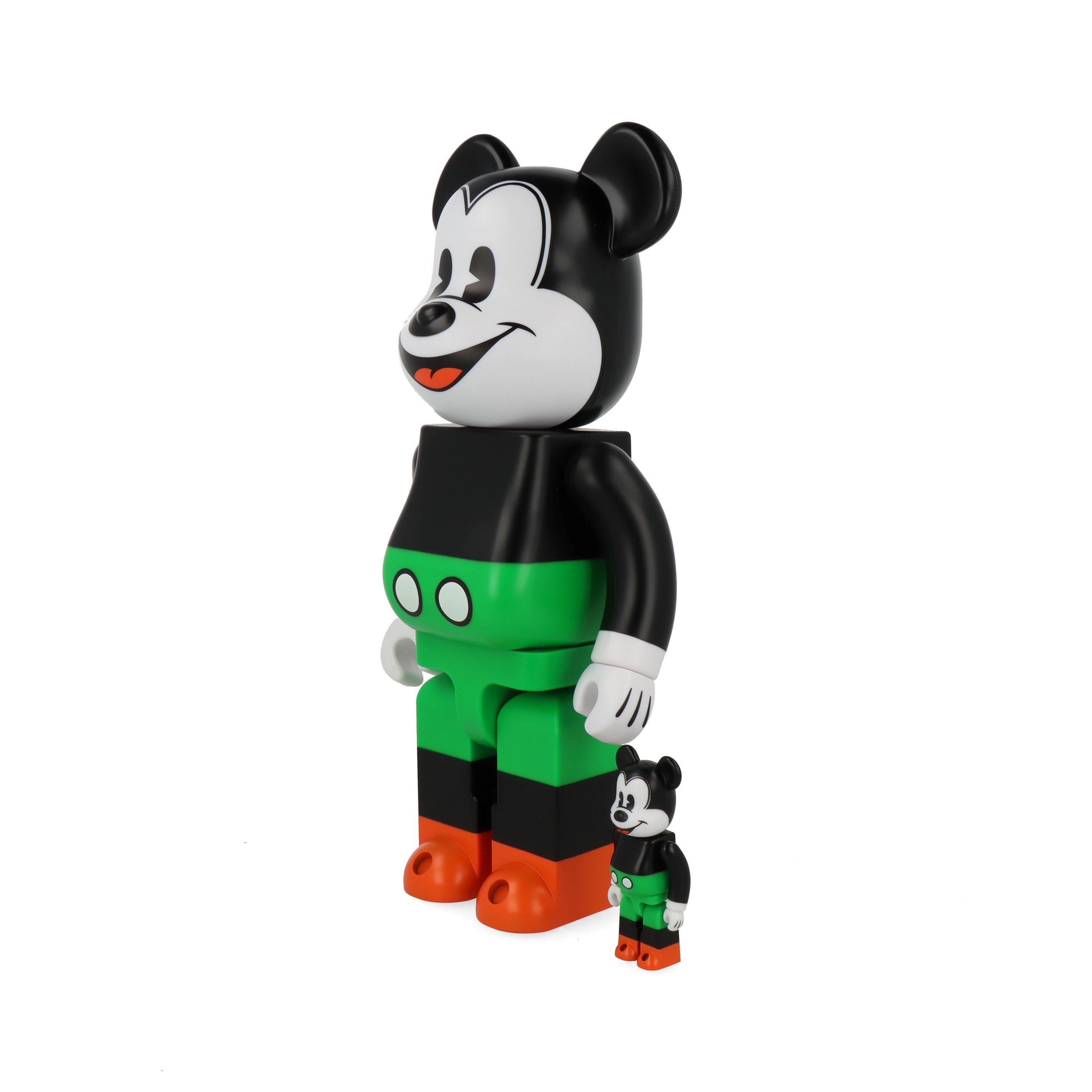 Green - Bearbrick - Mickey Mouse - 1930s Poster - Figures - 3