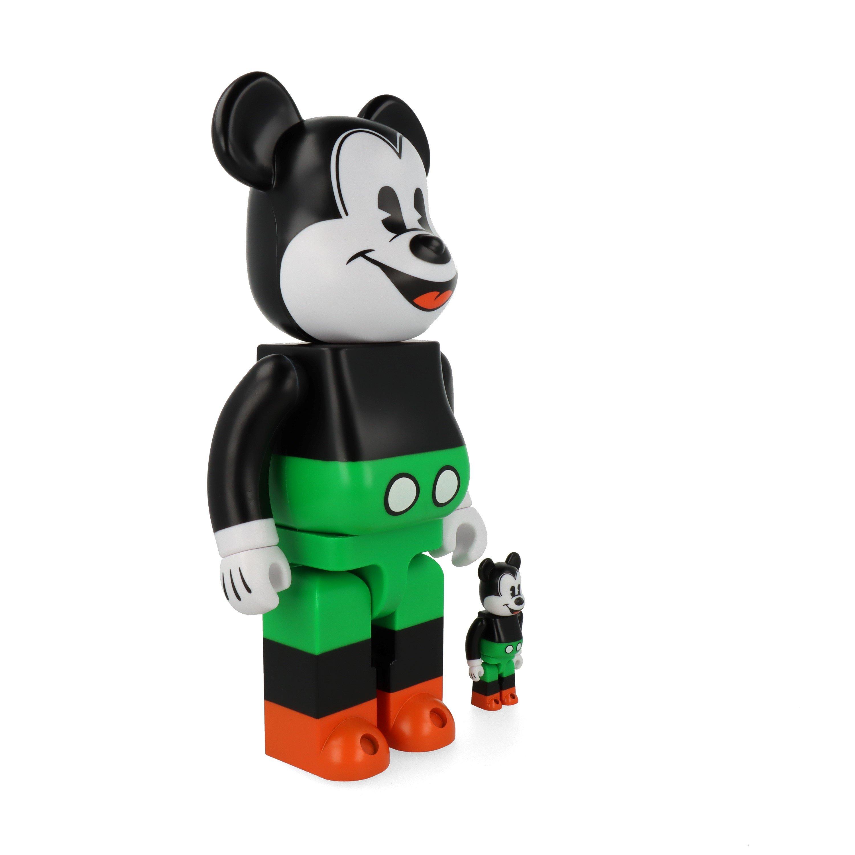 Green - Bearbrick - Mickey Mouse - 1930s Poster - Figures - 9