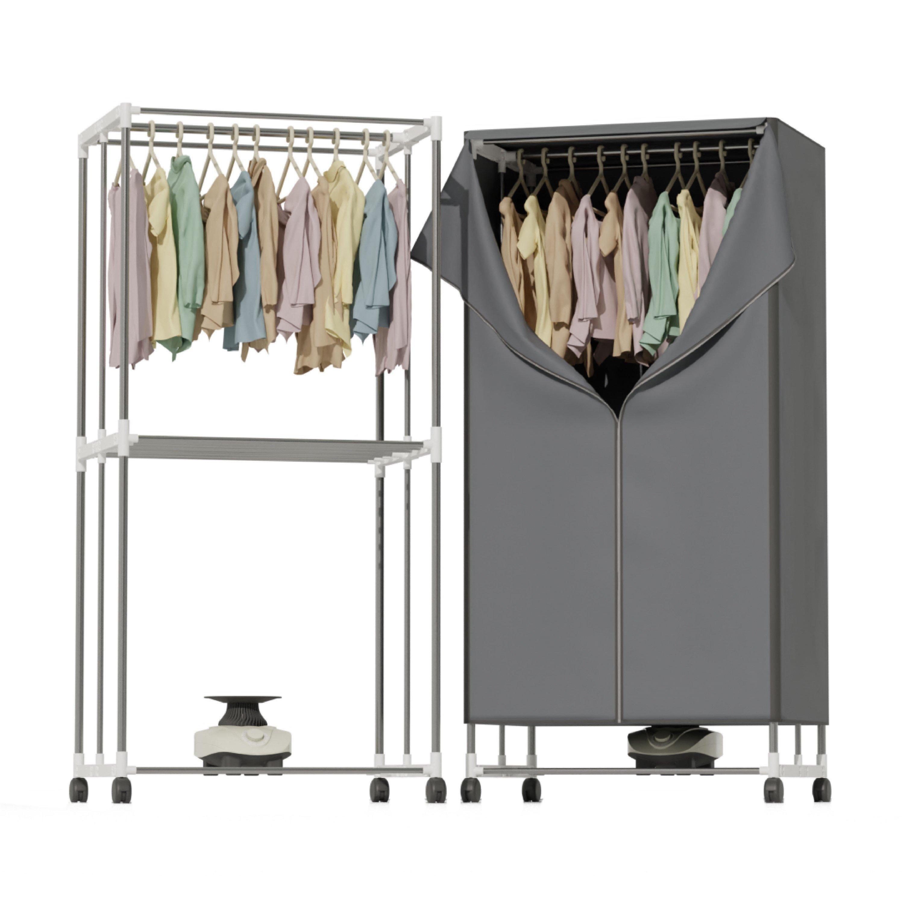 Grey - DMD Collective - Hang-N-Dry Electric Clothes Dryer Airer - 1