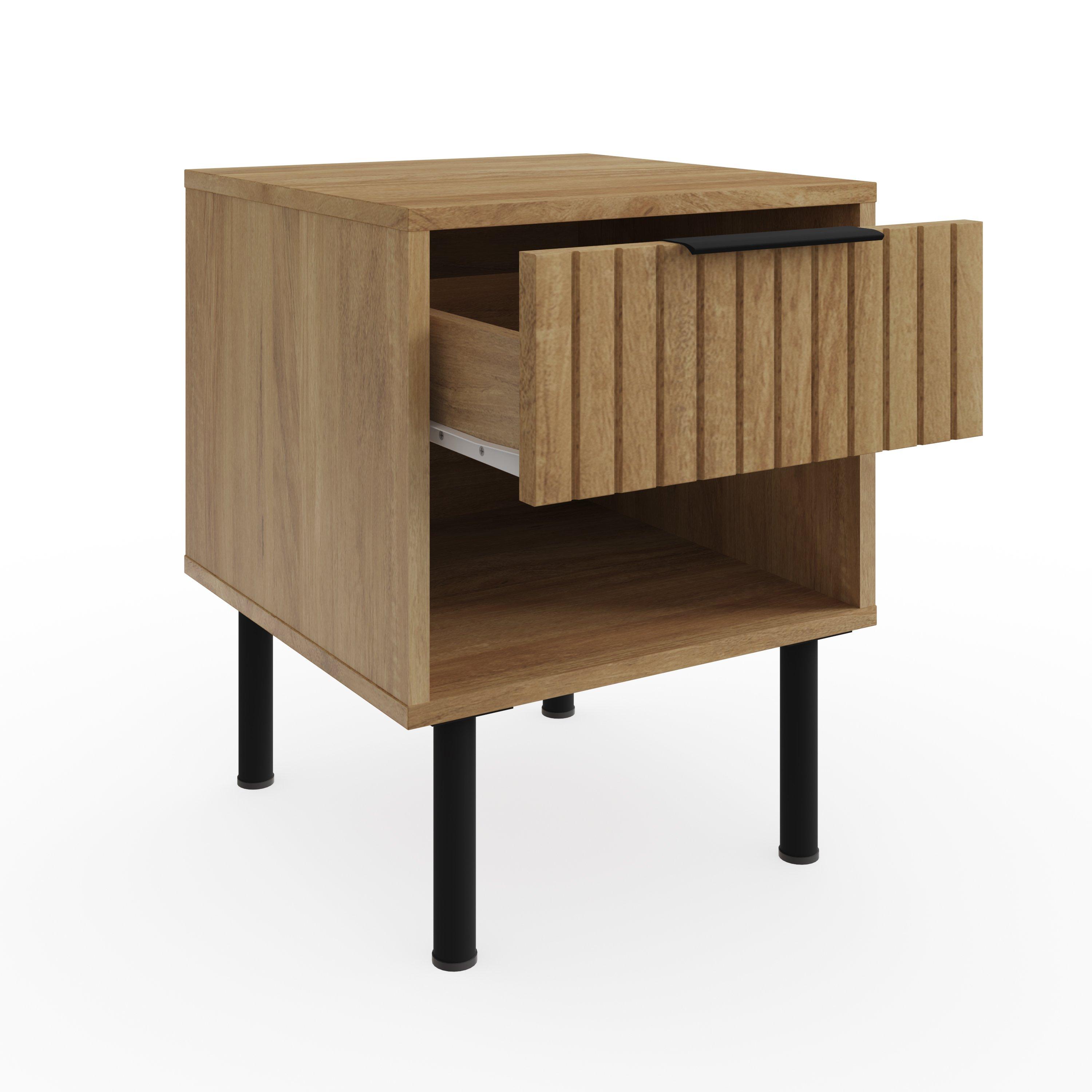 Oak - GFW - Nervata Lamp Table - 5