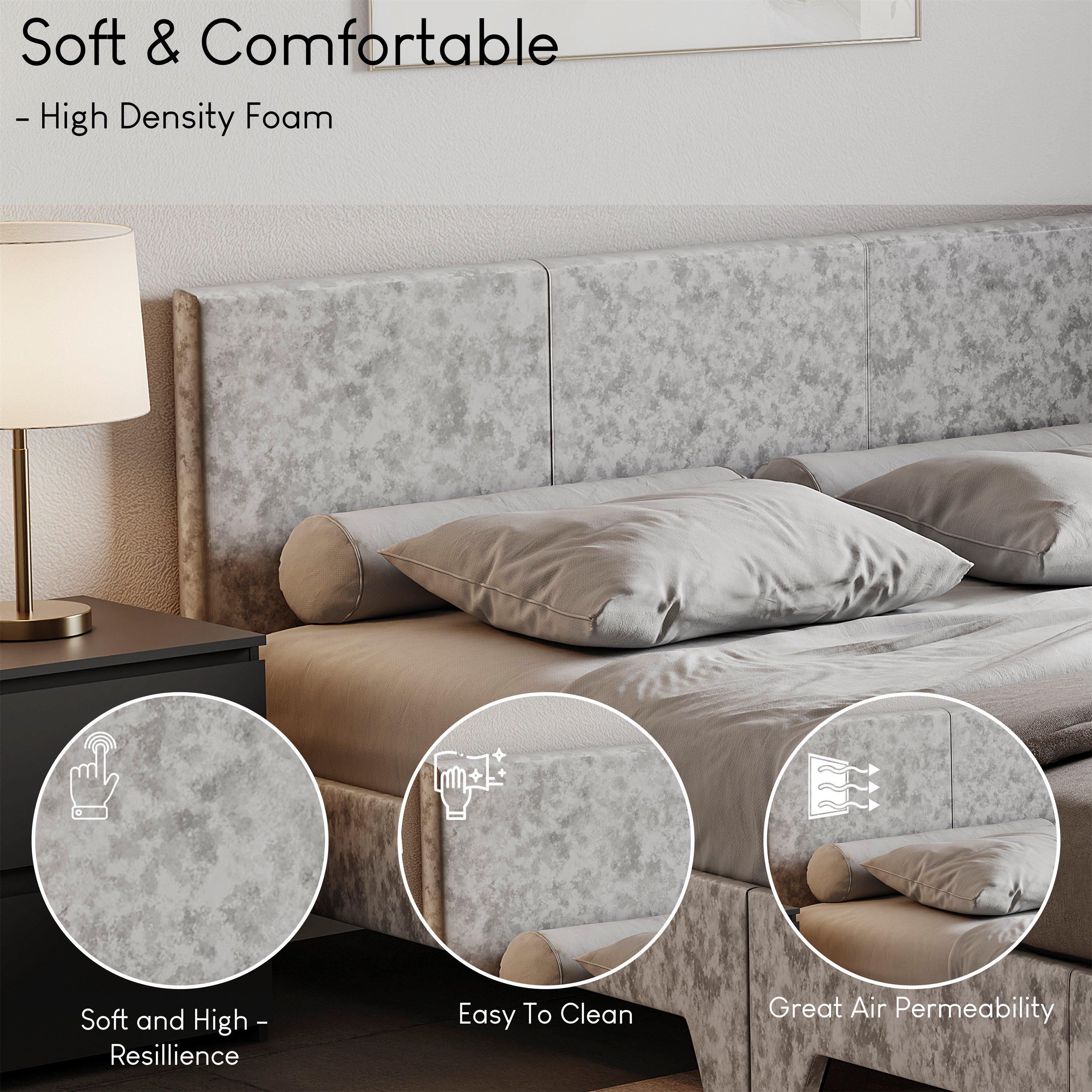 Silver Velvet - Lassic - Vida Designs Victoria Double Bed UKFR - 5