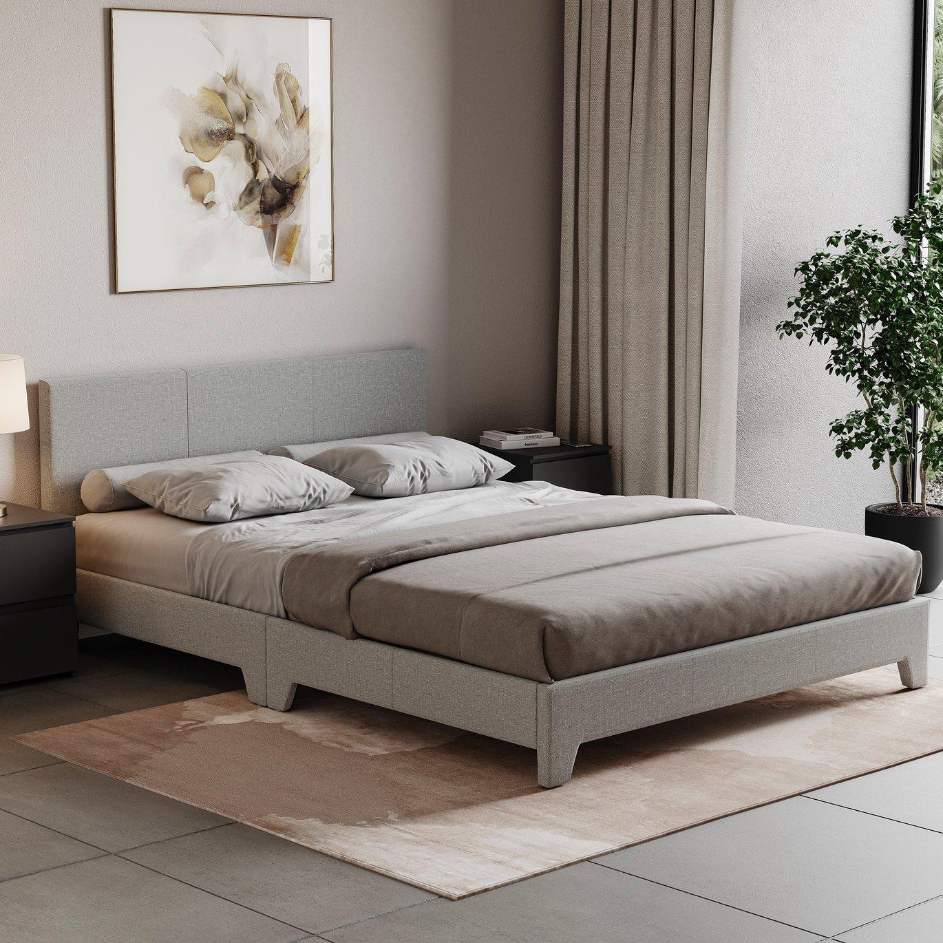 Light Grey Velv - Lassic - Vida Designs Victoria Double Bed UKFR - 1