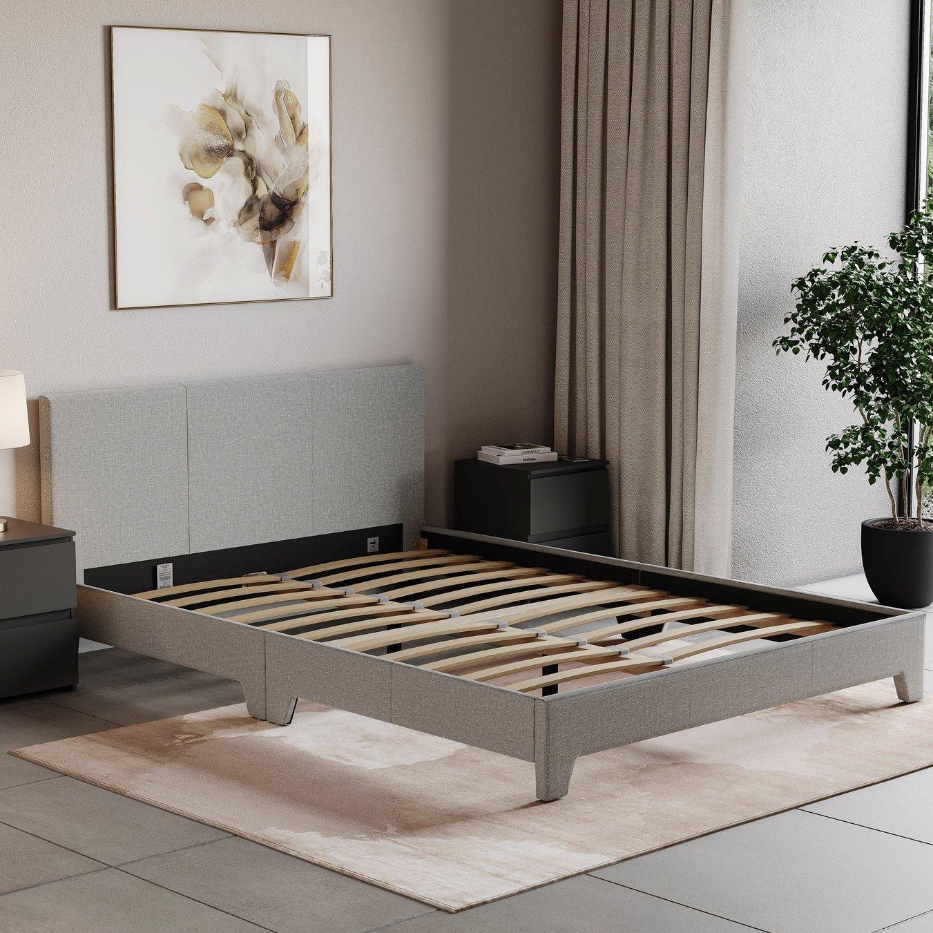 Light Grey Velv - Lassic - Vida Designs Victoria Double Bed UKFR - 8