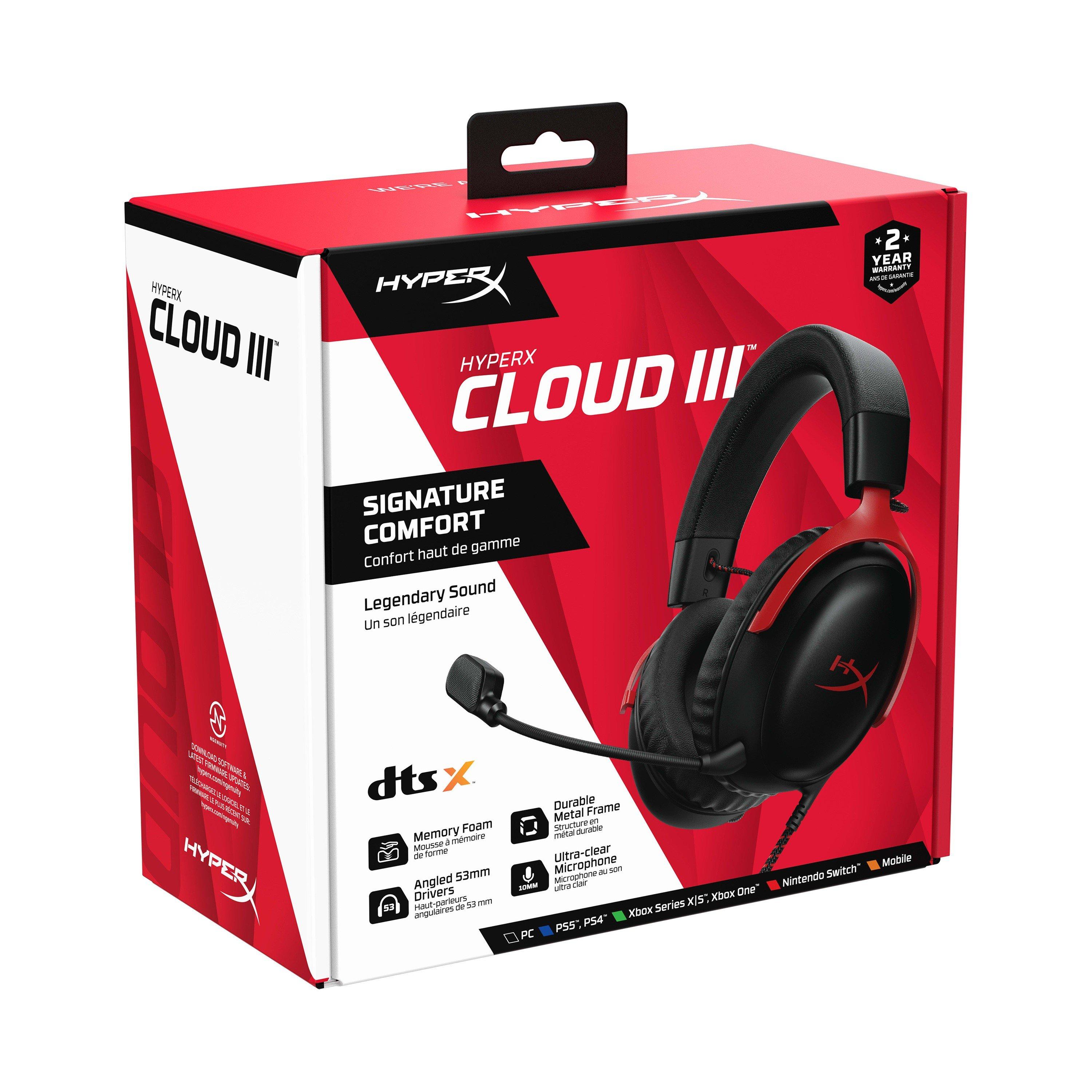 Black/Red - HyperX - Cloud III Gaming Headset - 5