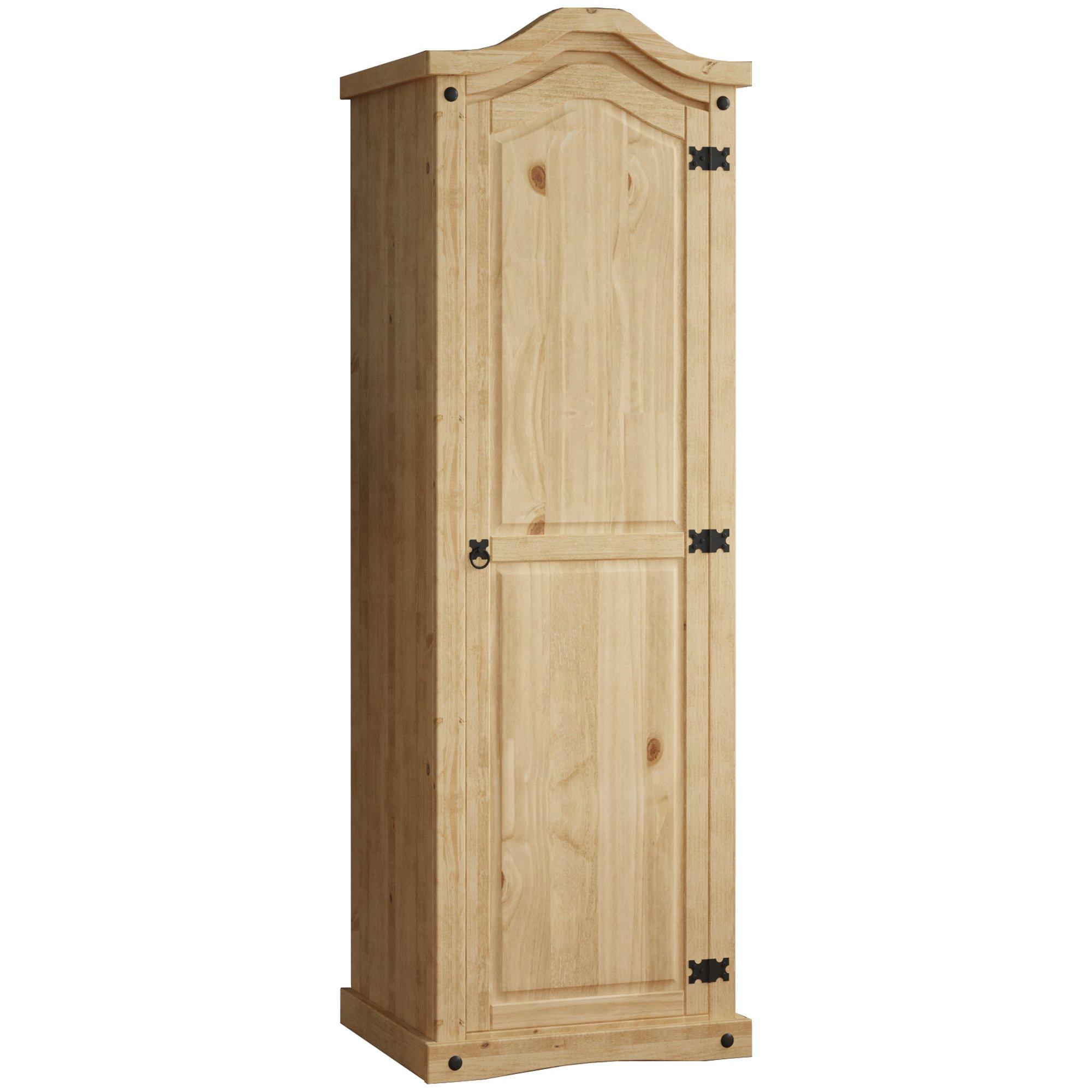 Pine - Lassic - Vida Designs Corona 1 Door Wardrobe - 7