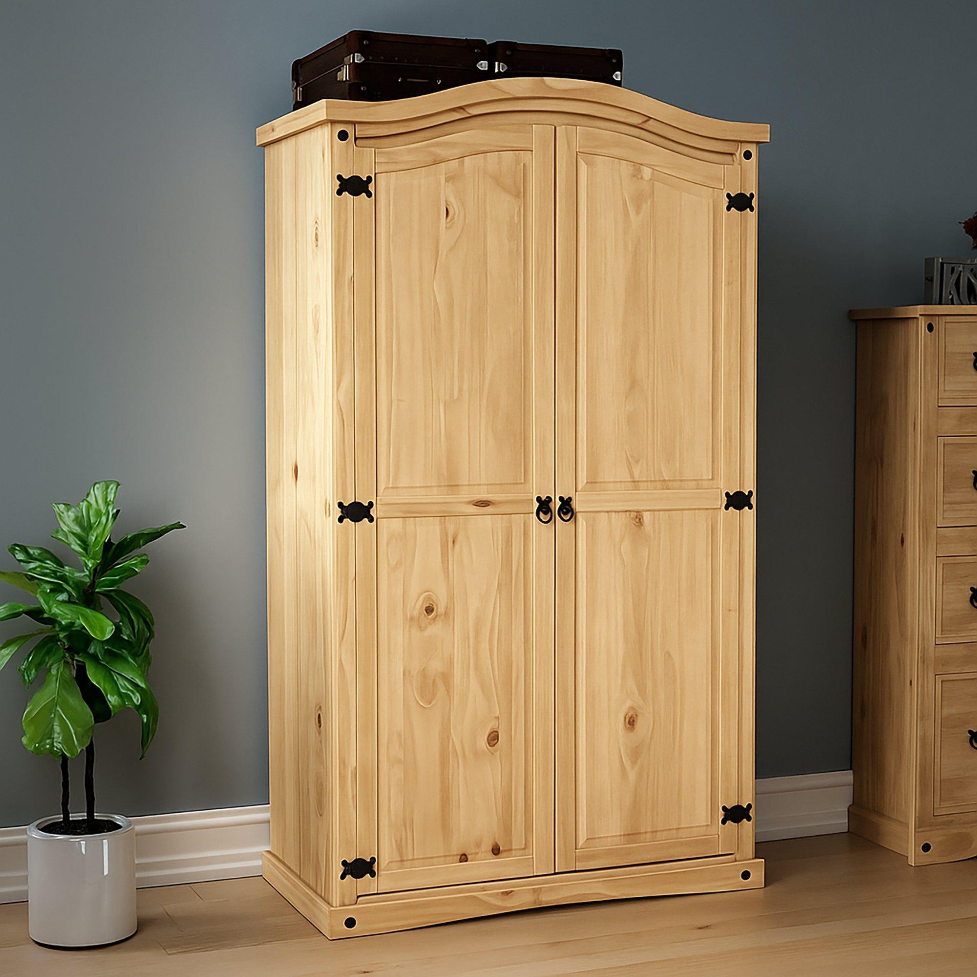 Lassic  Vida Designs Corona 2 Door Wardrobe - Pine - 2 Door
