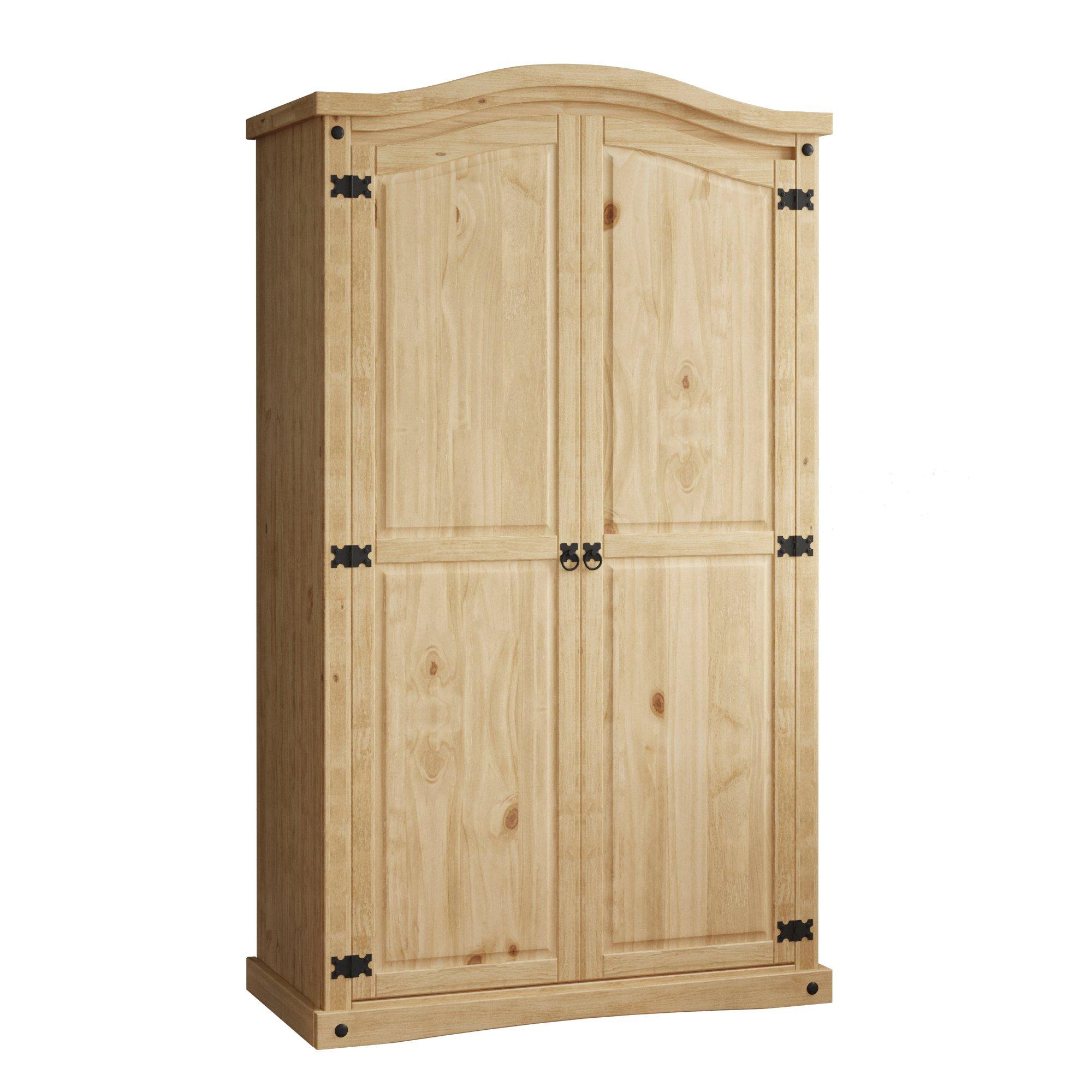 Pine - Lassic - Vida Designs Corona 2 Door Wardrobe - 6