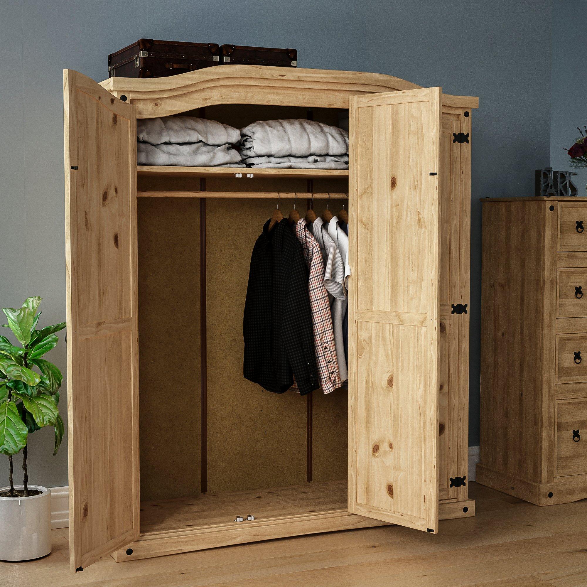 Pine - Lassic - Vida Designs Corona 3 Door Wardrobe - 3