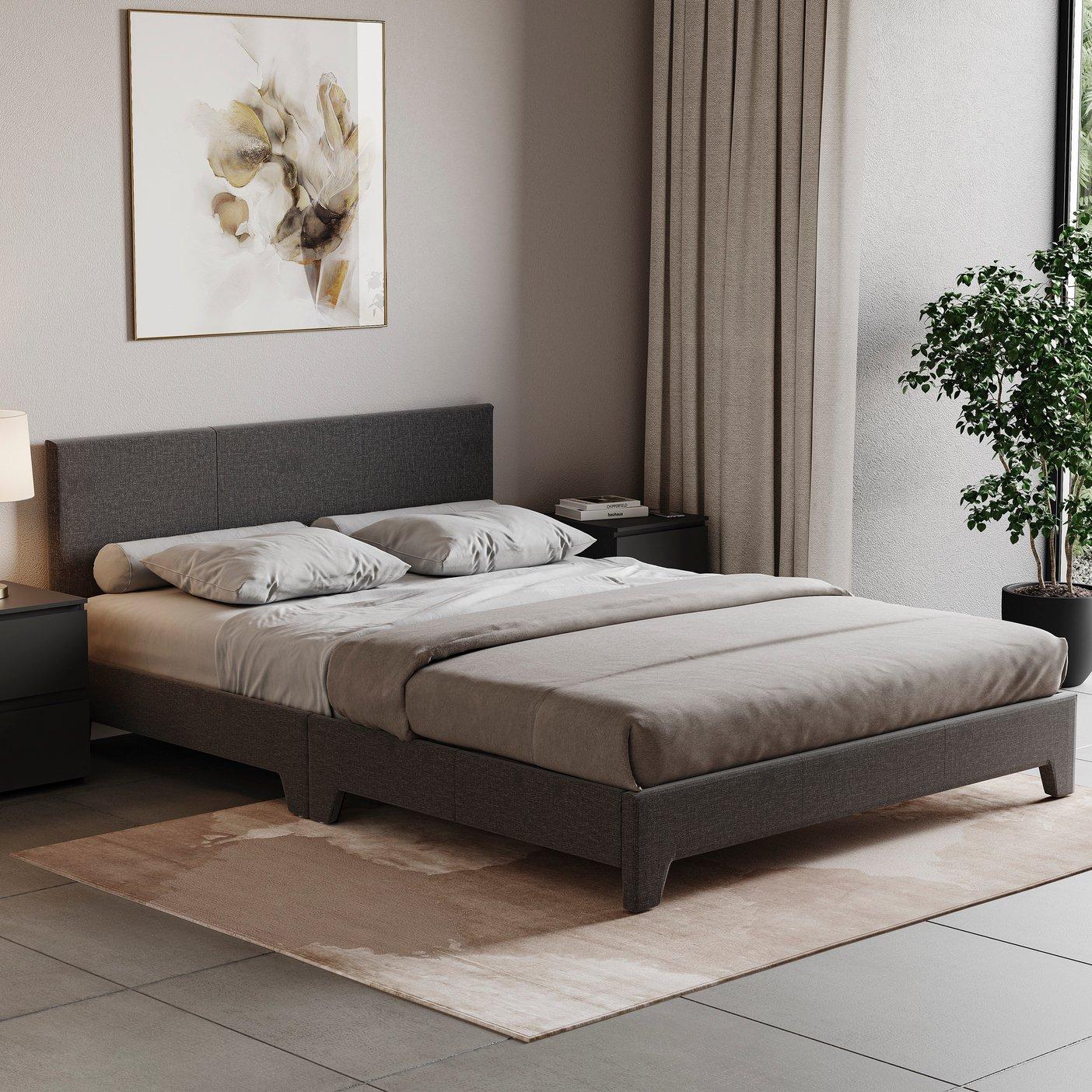 Dark Grey Linen - Lassic - Vida Designs Victoria King Size Bed UKFR - 1