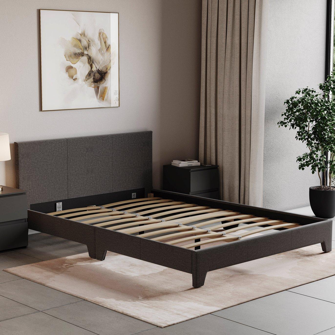 Dark Grey Linen - Lassic - Vida Designs Victoria King Size Bed UKFR - 8