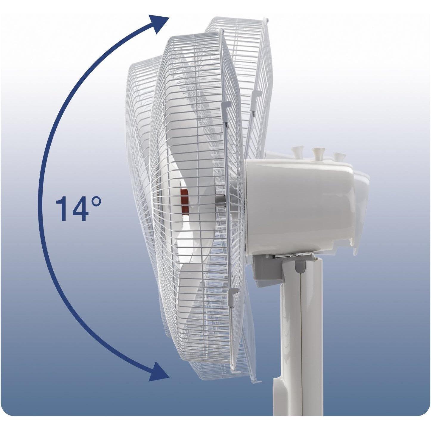 White - Honeywell - Advanced QuietSet Oscillating Stand Fan - 6