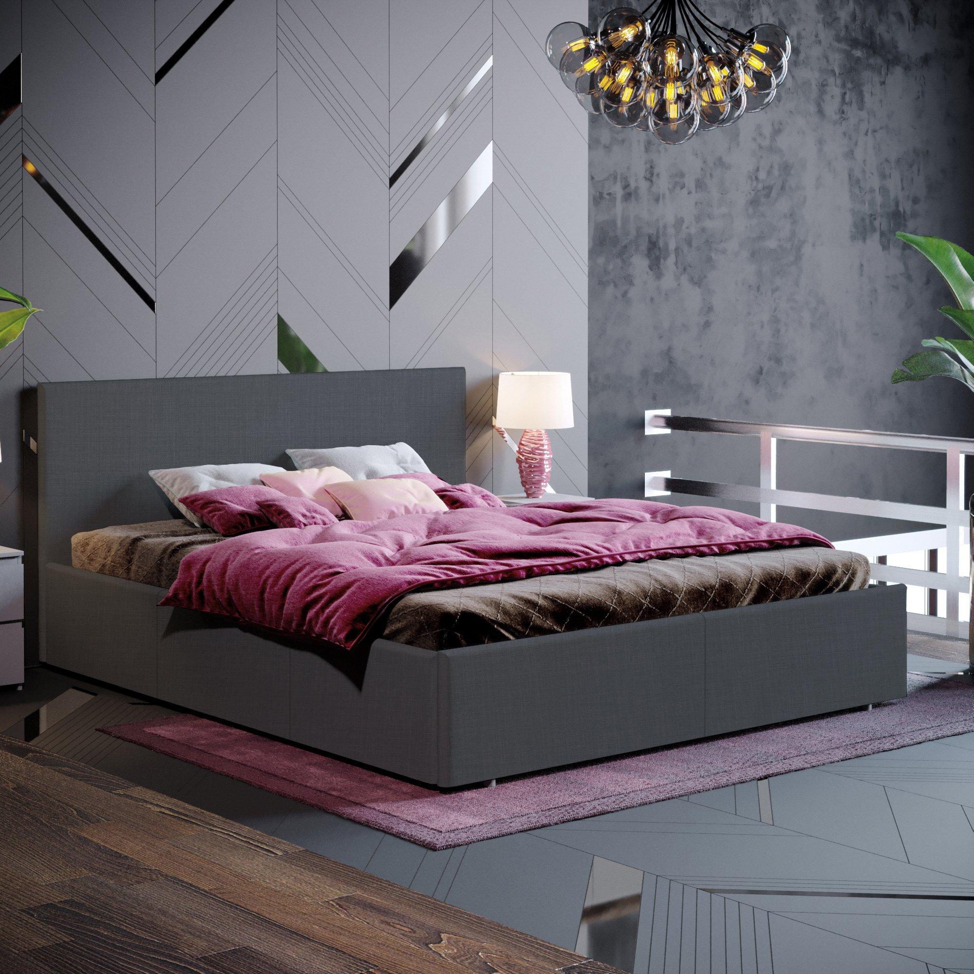 Lassic  Vida Designs Veronica King Size Ottoman Bed Ukfr - Dark Grey Linen - King Size