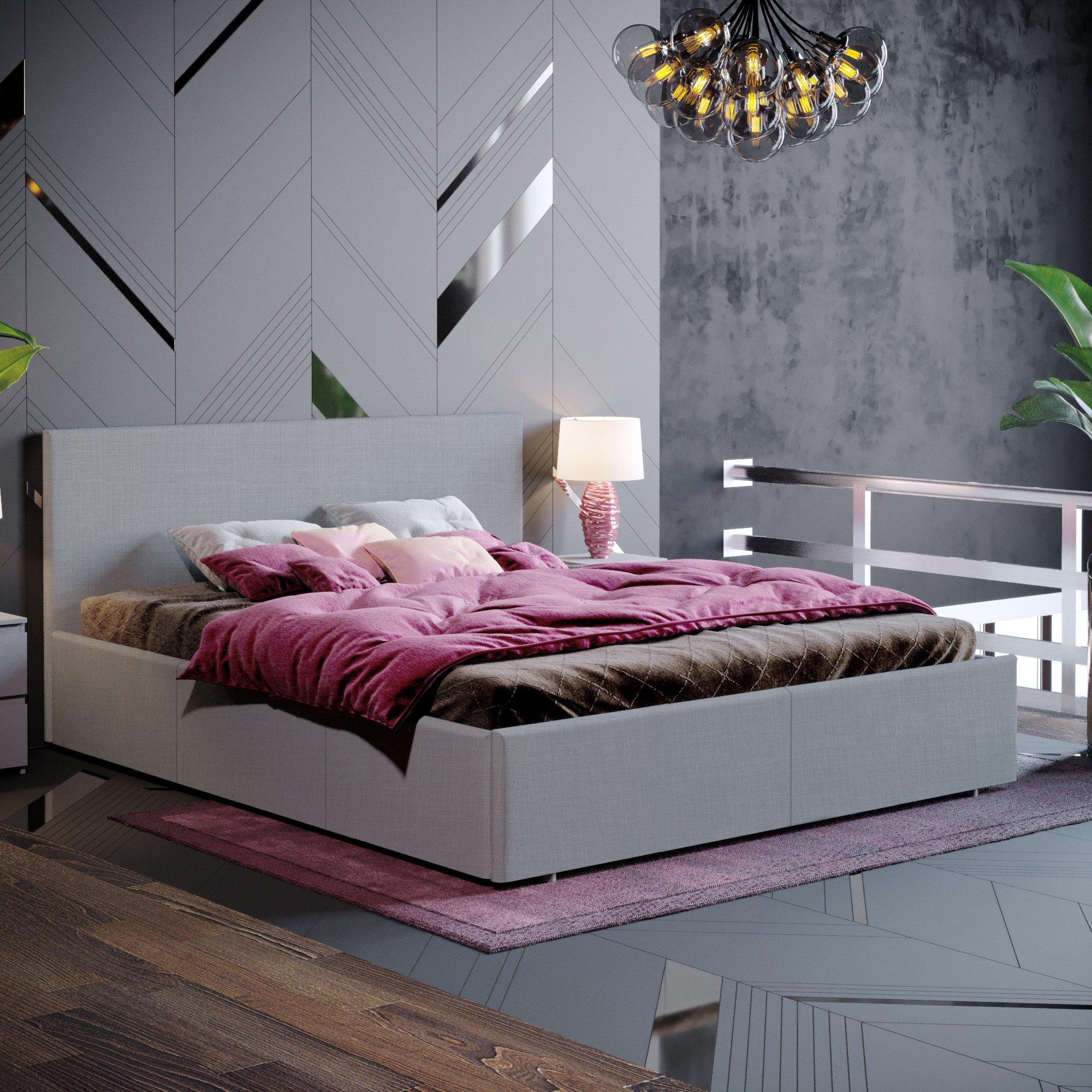 Lassic  Vida Designs Veronica King Size Ottoman Bed Ukfr - Linen Light Gre - King Size
