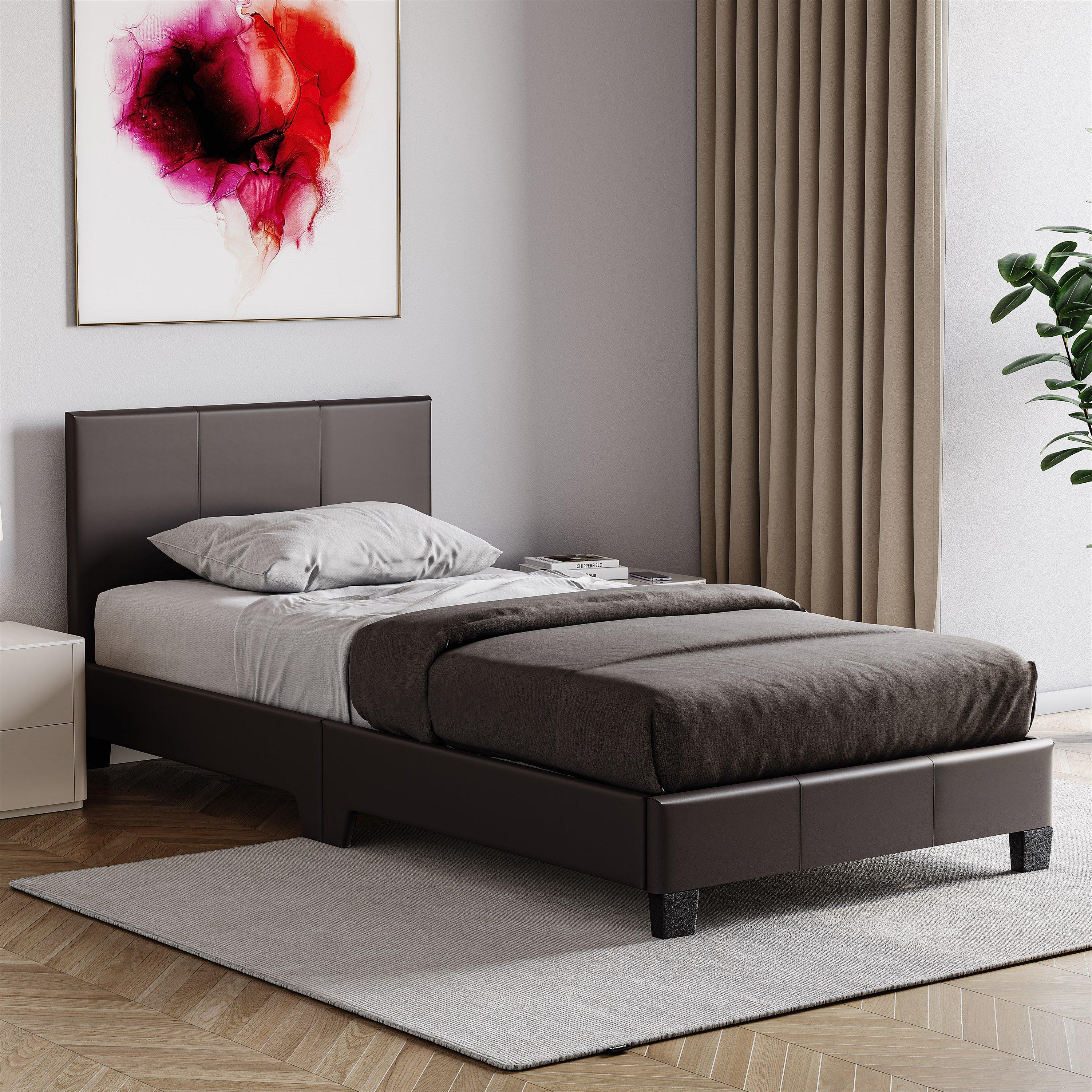 Vida Designs Lisbon Single Faux Leather Bed UKFR