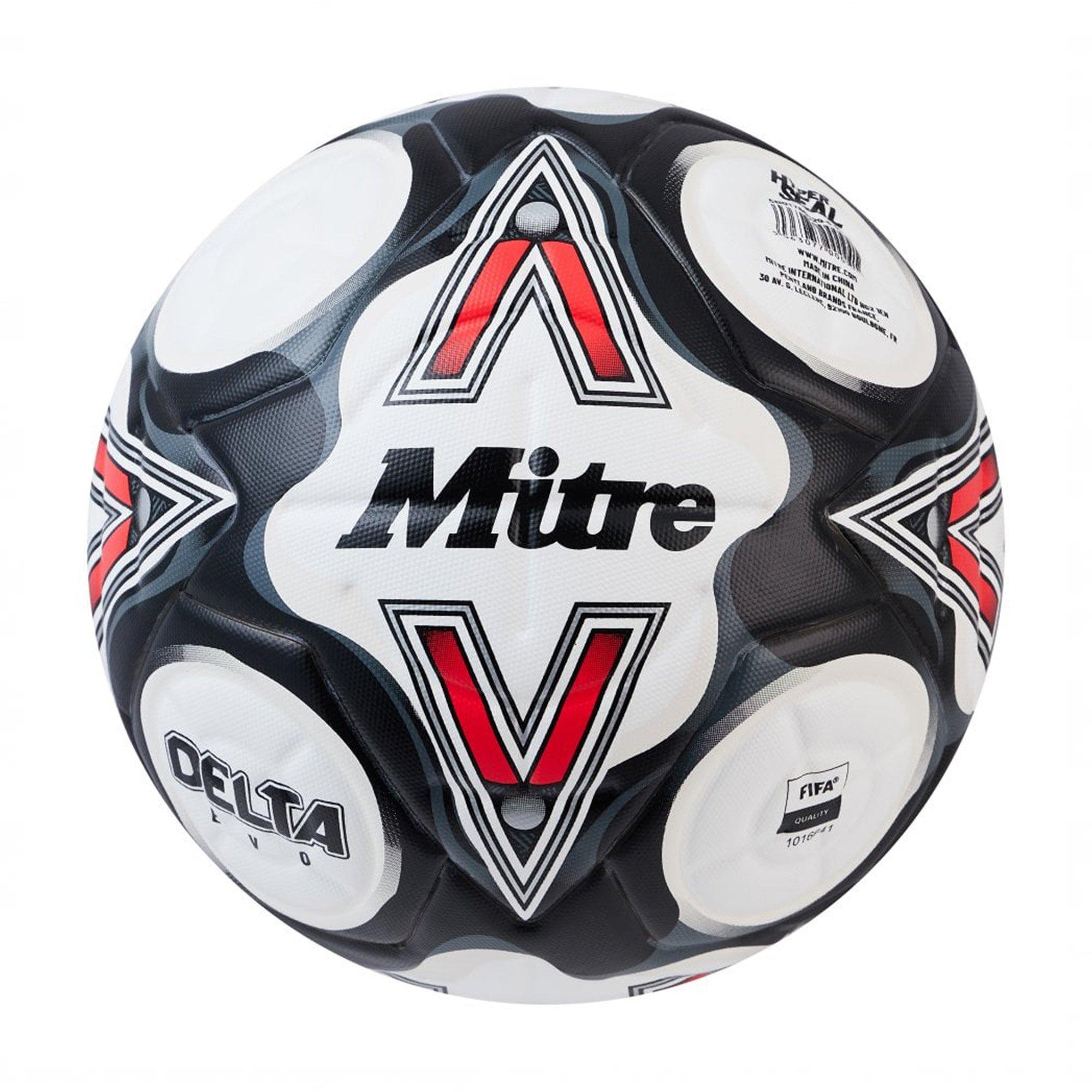 Wht/Blk/Red - Mitre - Delta Evo Football - 1