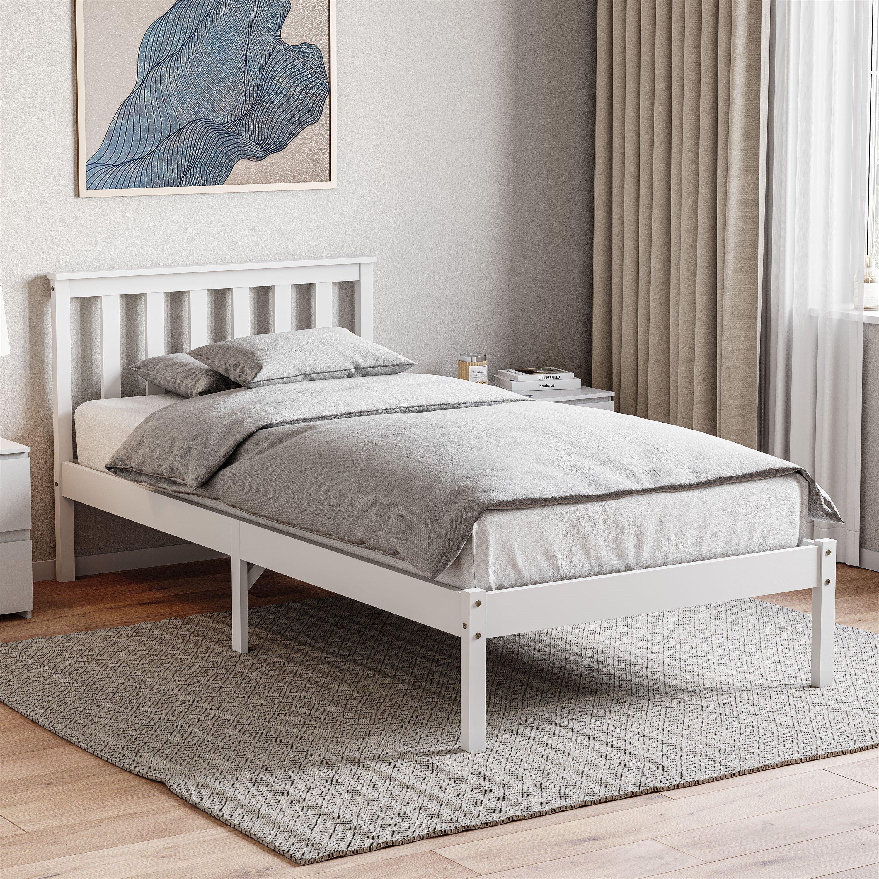 Vida Designs Milan Single Wooden Bed, Low Foot