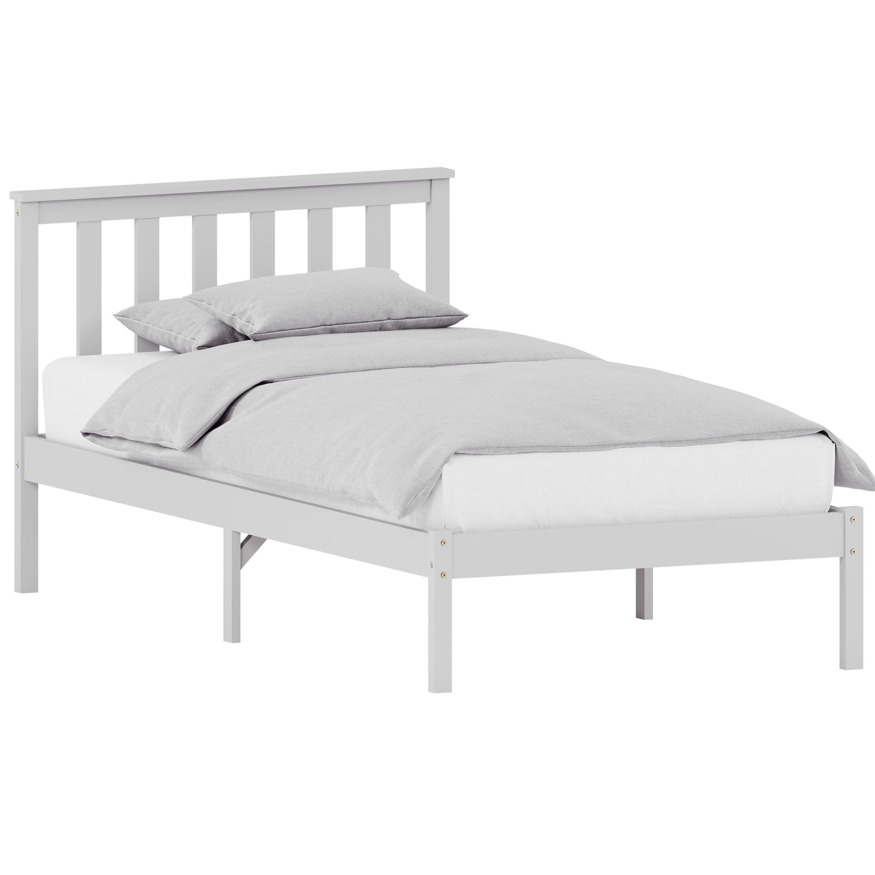 White - Lassic - Vida Designs Milan Single Wooden Bed, Low Foot - 8
