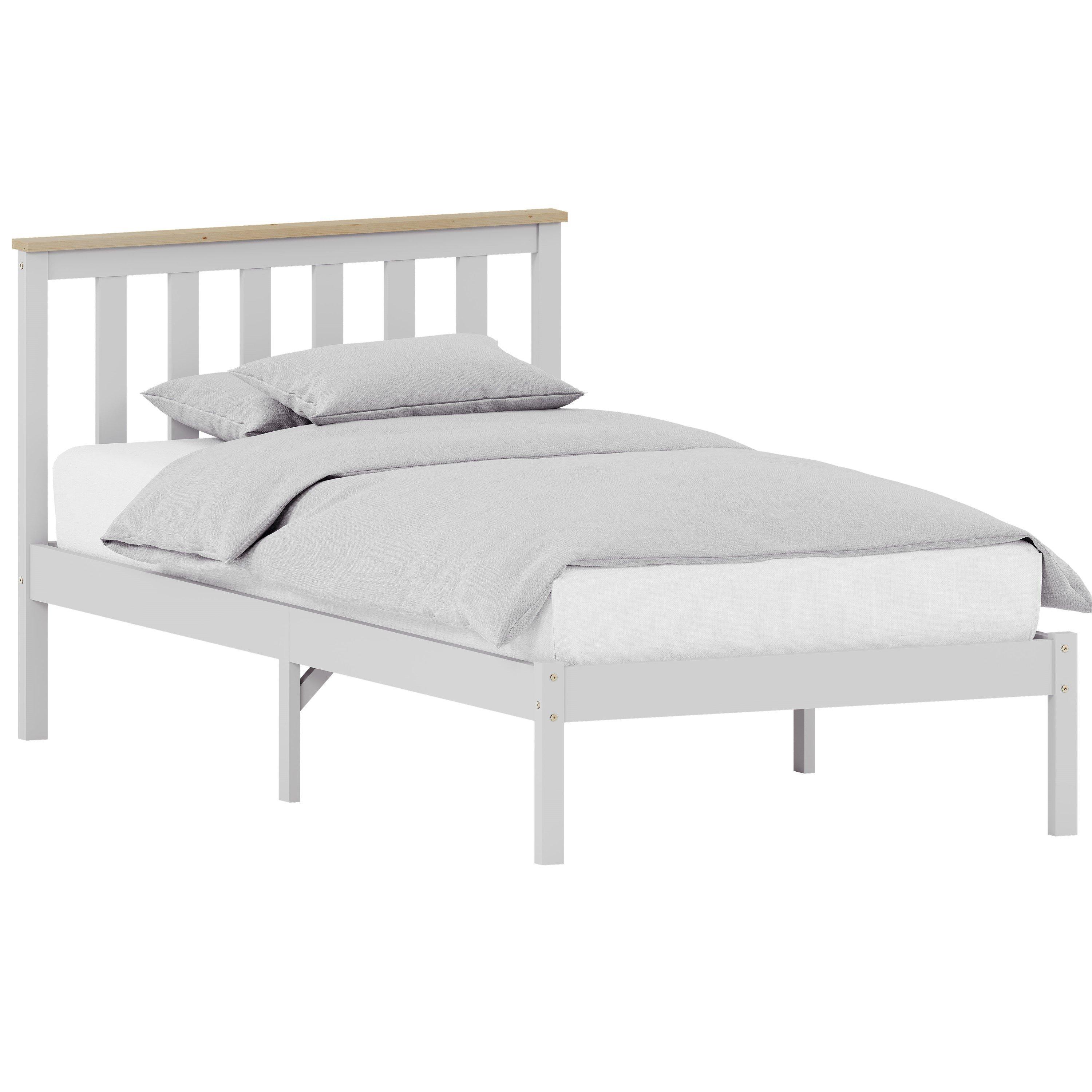White & Pine - Lassic - Vida Designs Milan Single Wooden Bed, Low Foot - 8