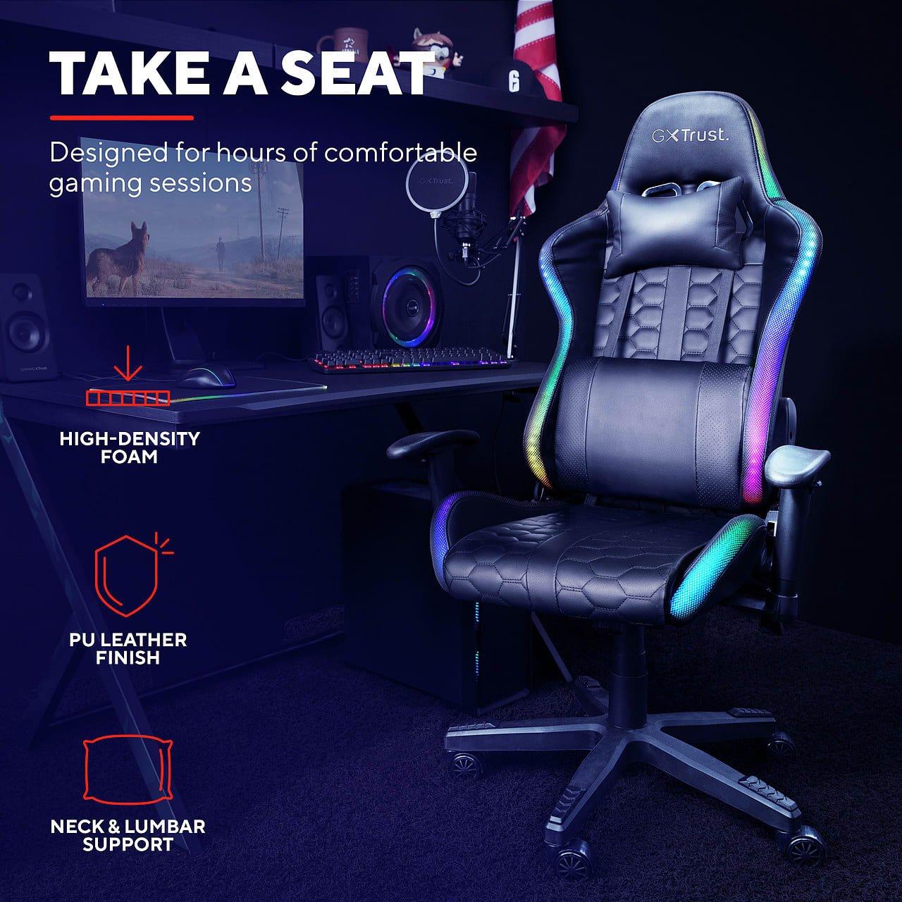 Merchandise - Trust - Rizza RGB LED Gaming Chair - 8