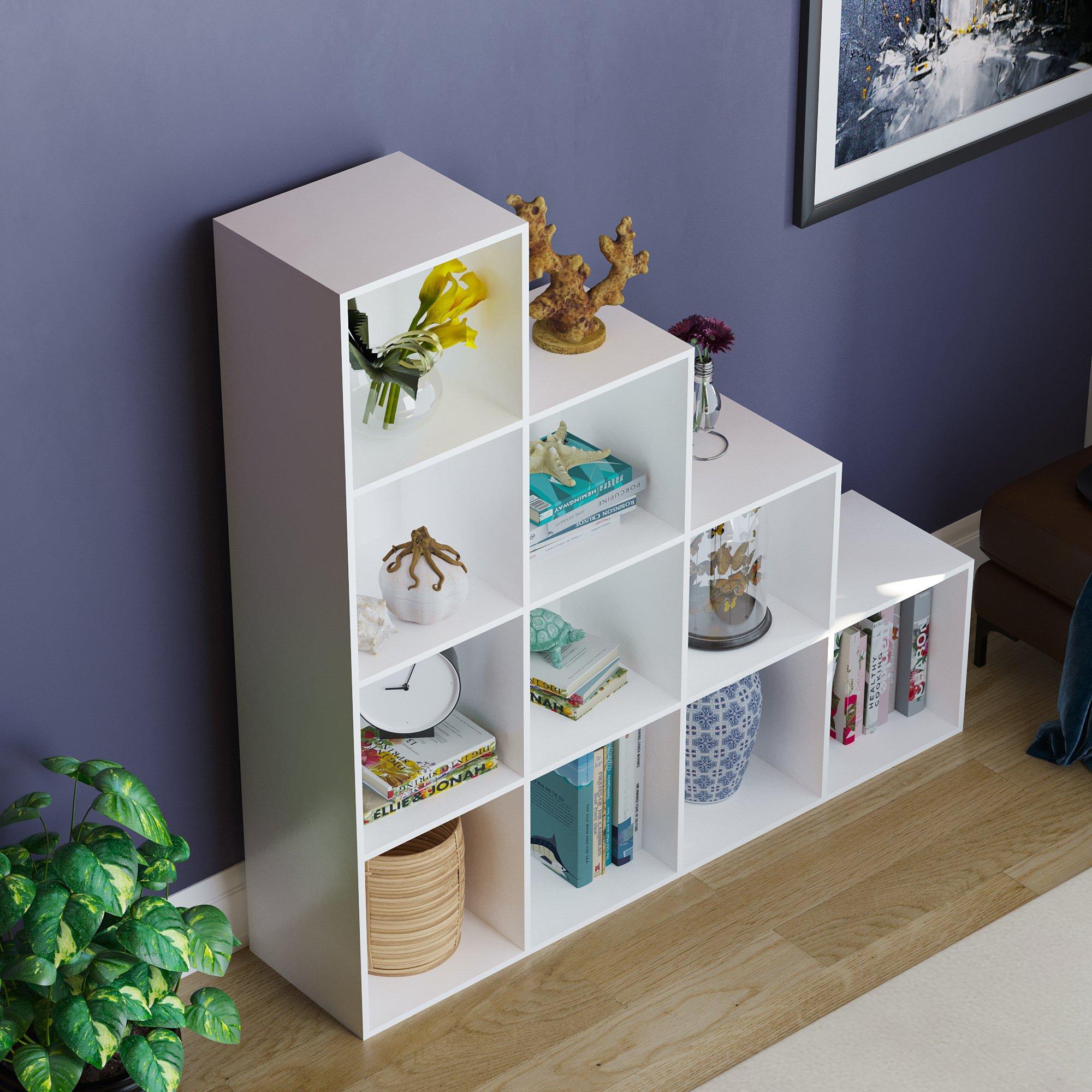 White - Lassic - Vida Designs Durham 10 Cube Staircase Storage Unit - 6