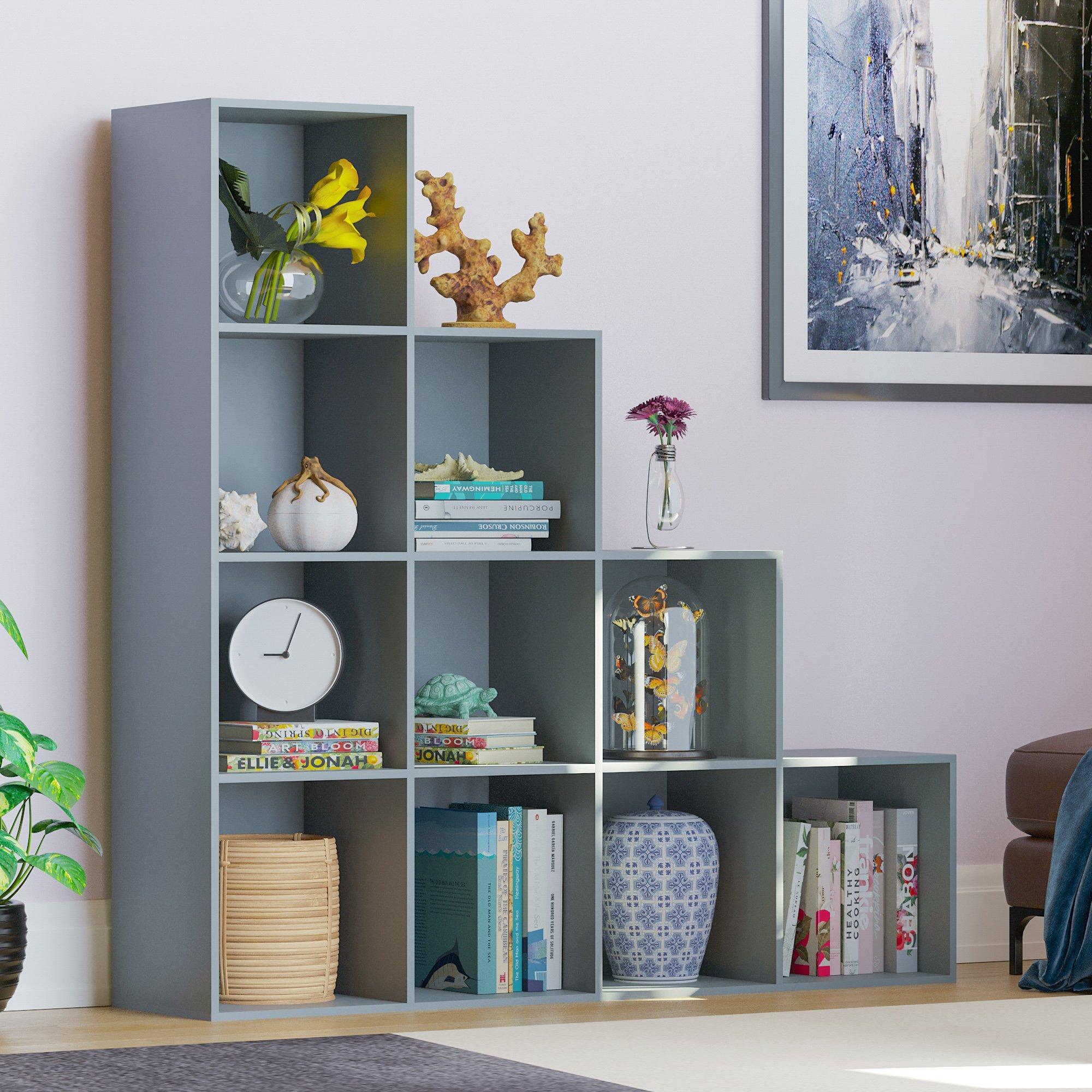 Grey - Lassic - Vida Designs Durham 10 Cube Staircase Storage Unit - 1