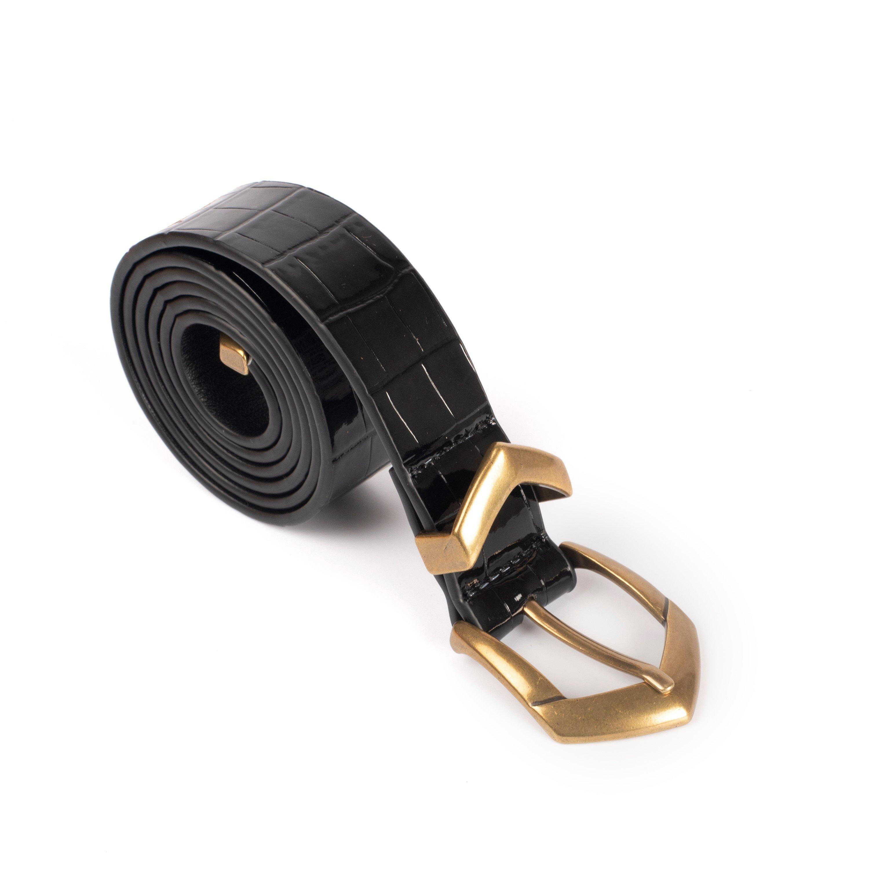 Black - Biba - Biba Croc Belt - 1