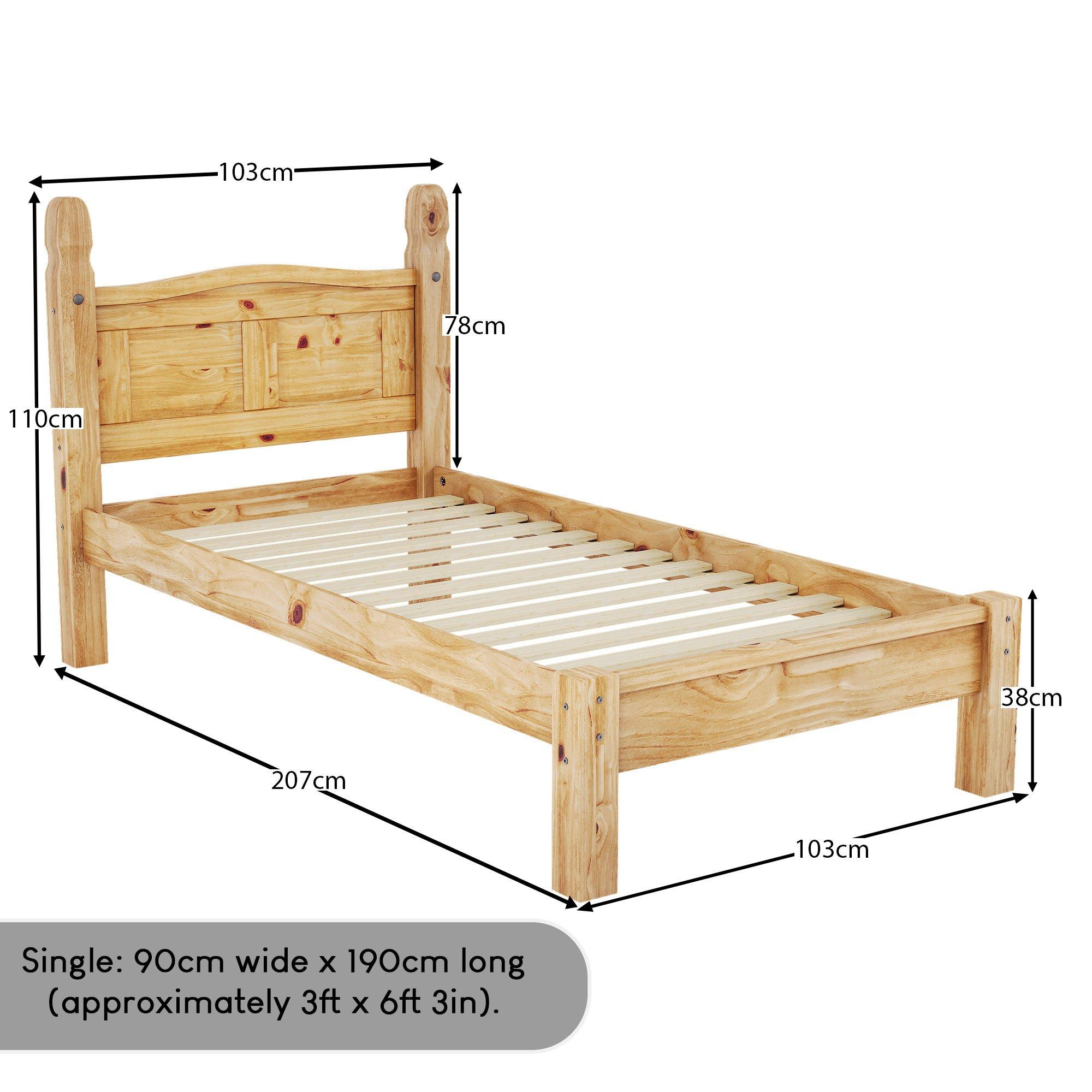 Pine - Lassic - Vida Designs Corona Single Bed Low Foot End - 2
