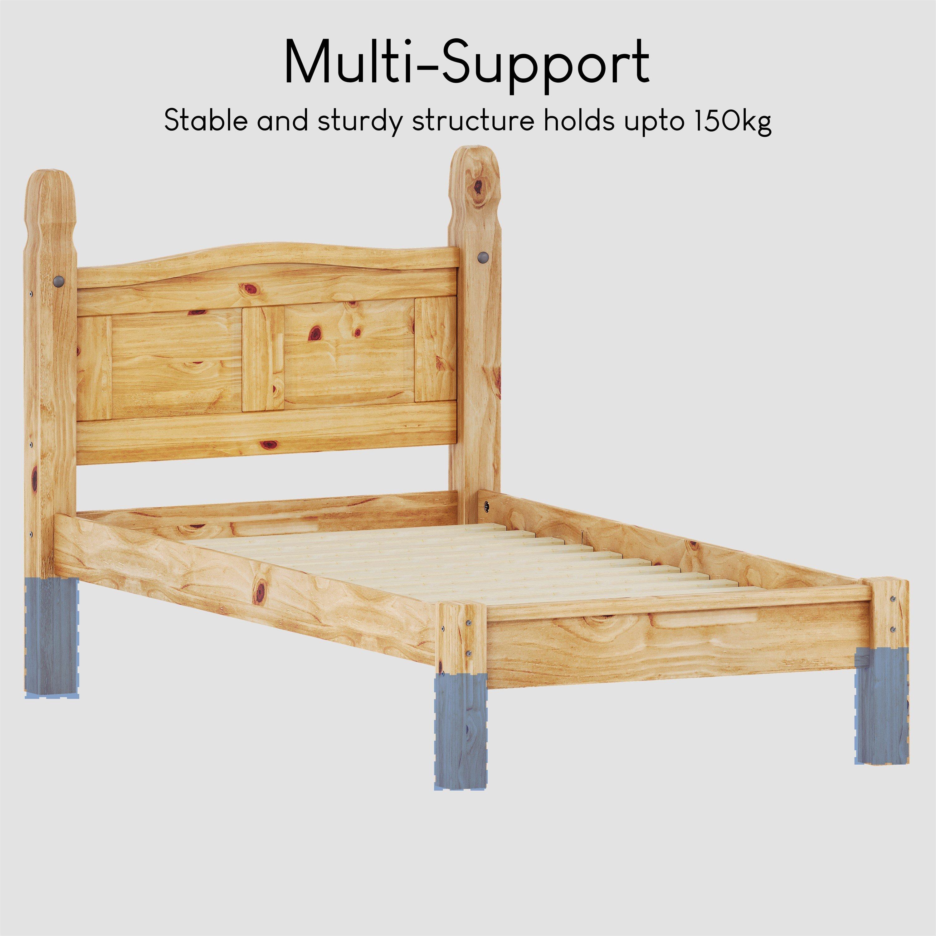 Pine - Lassic - Vida Designs Corona Single Bed Low Foot End - 6