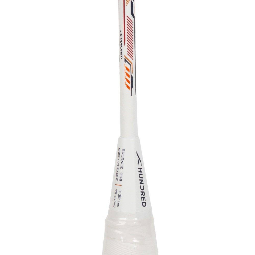 White/Red - Hundred - Hundred Viper 9000 Badminton Racket - 4