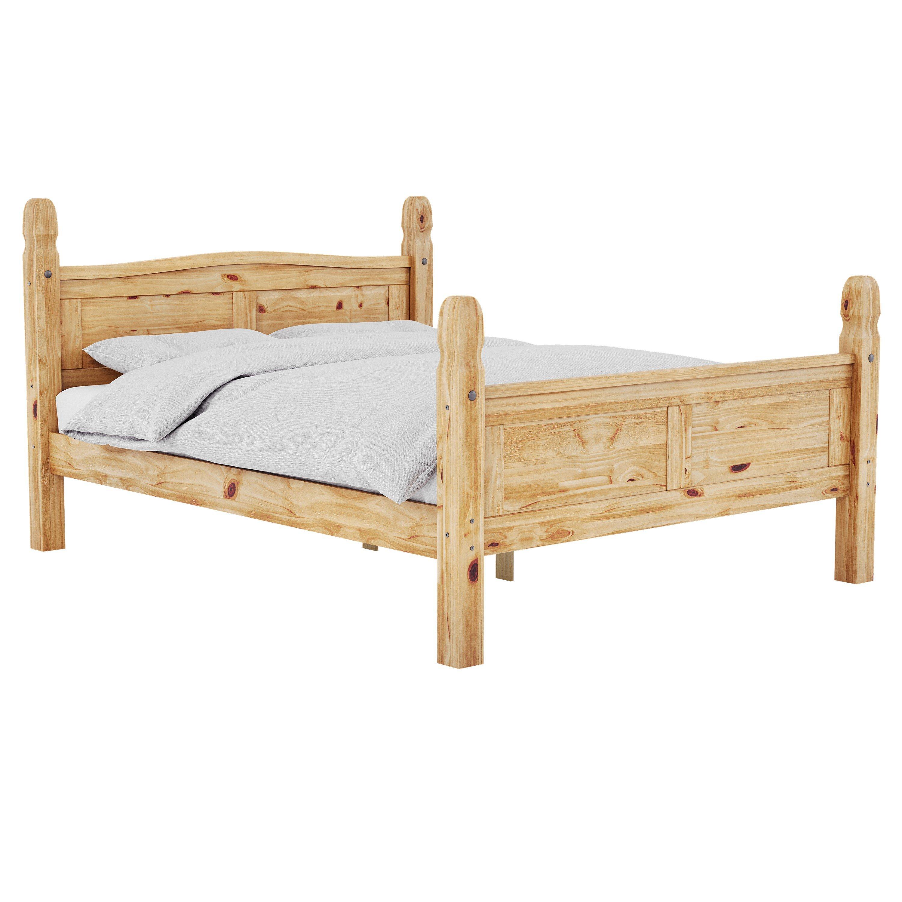 Pine - Lassic - Vida Designs Corona Double Bed High Foot End - 7