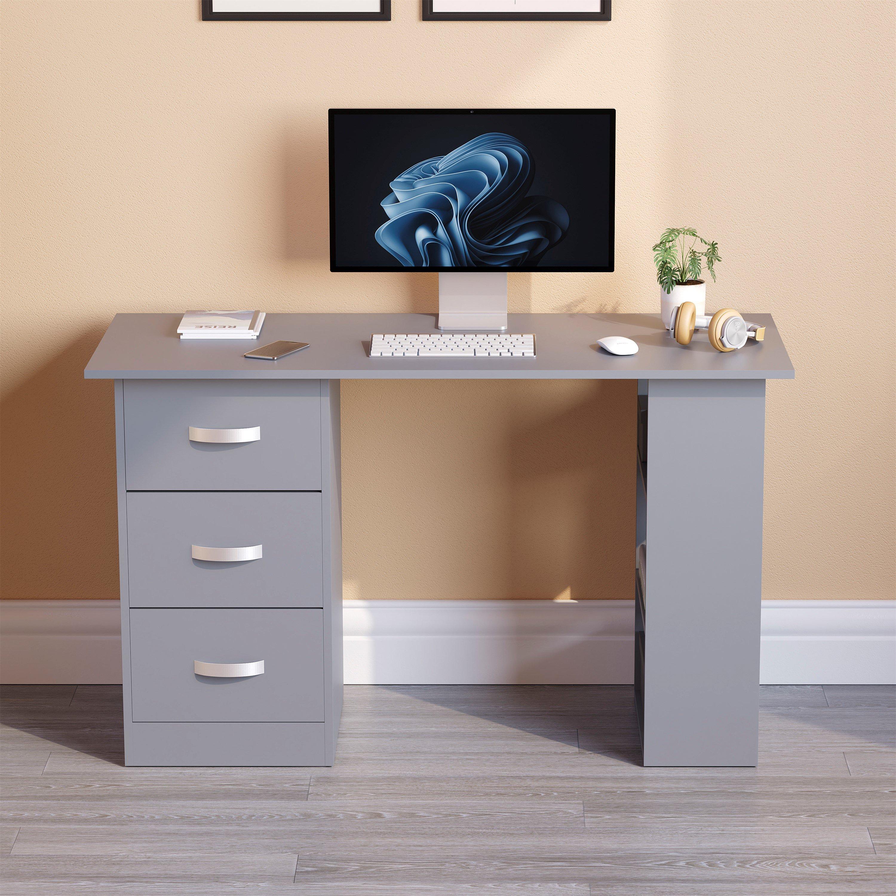 Grey - Lassic - Vida Designs Mason Computer Desk - 3