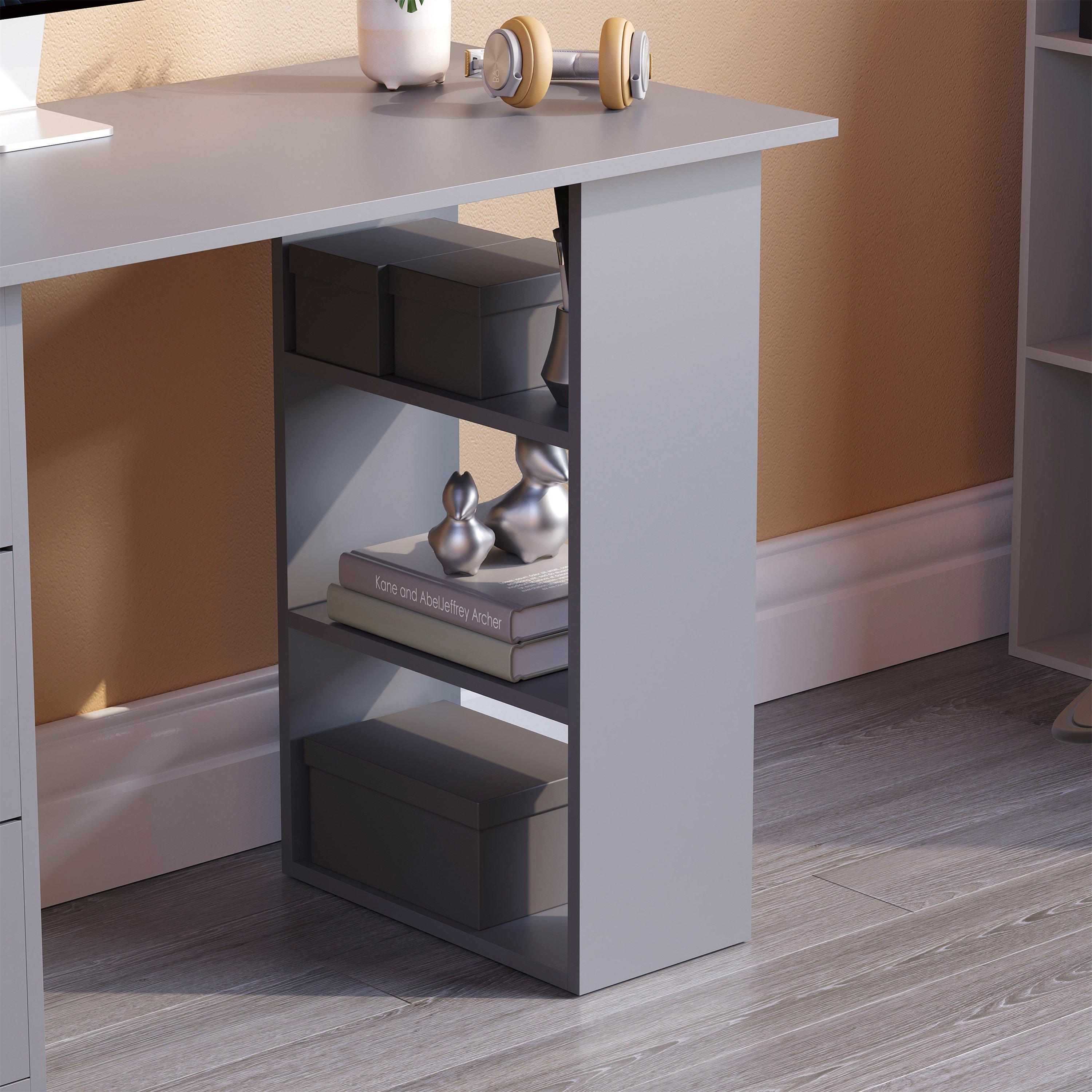 Grey - Lassic - Vida Designs Mason Computer Desk - 4
