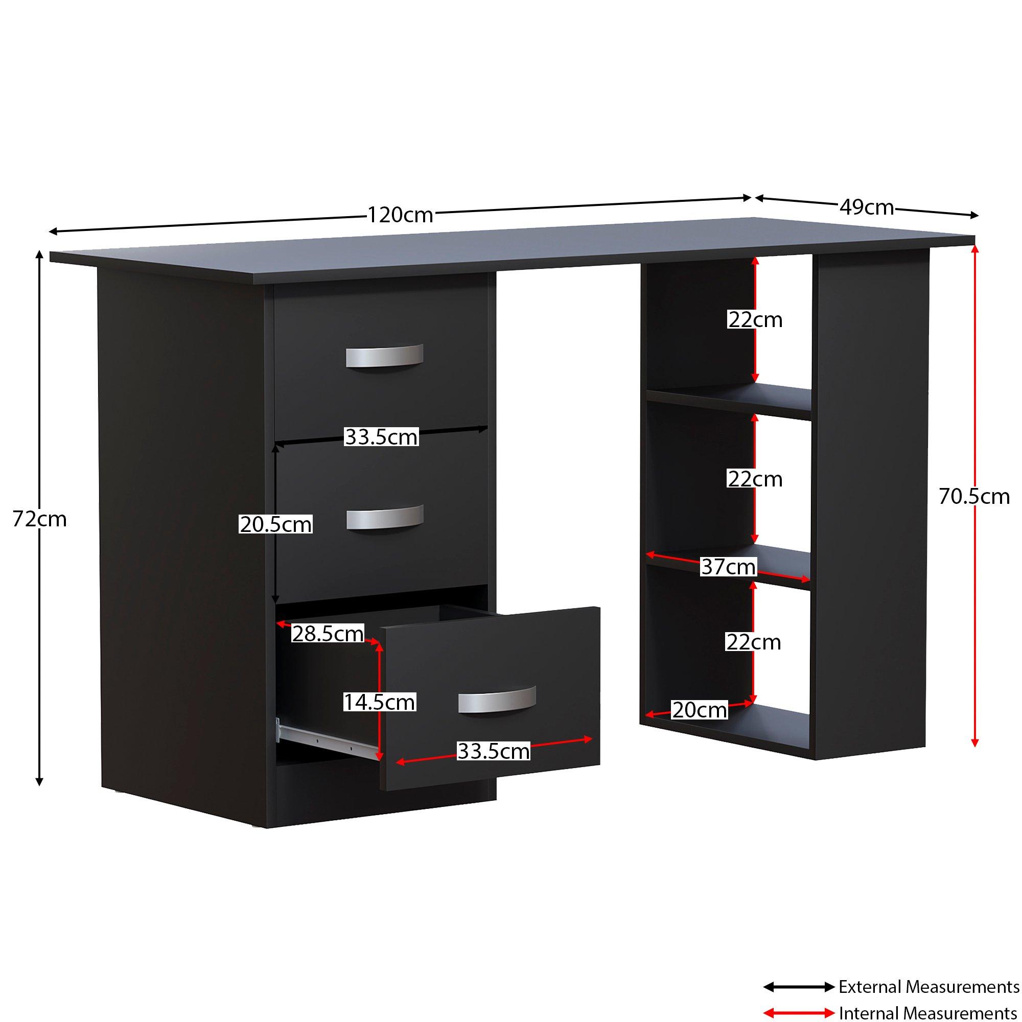 Black - Lassic - Vida Designs Mason Computer Desk - 2