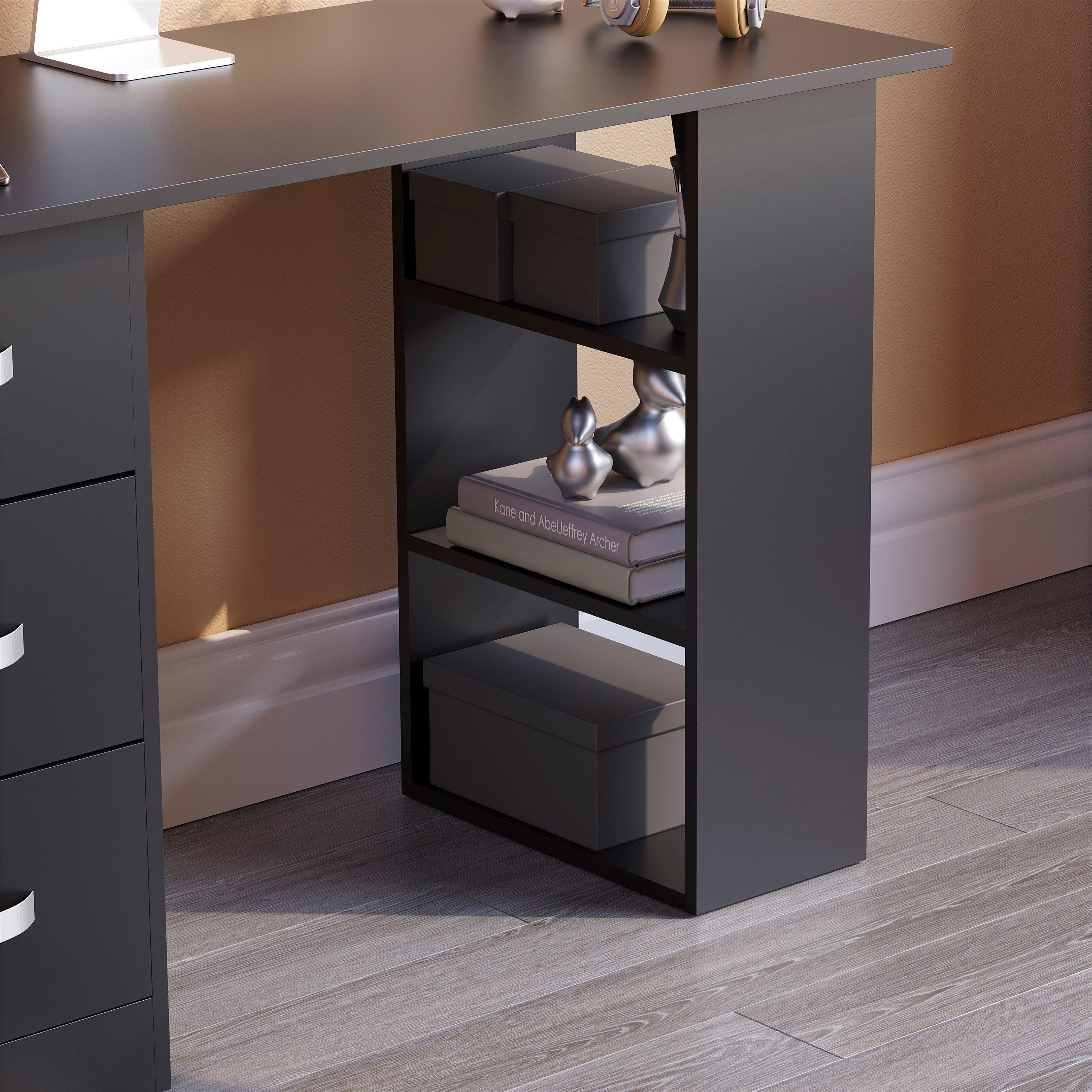 Black - Lassic - Vida Designs Mason Computer Desk - 4