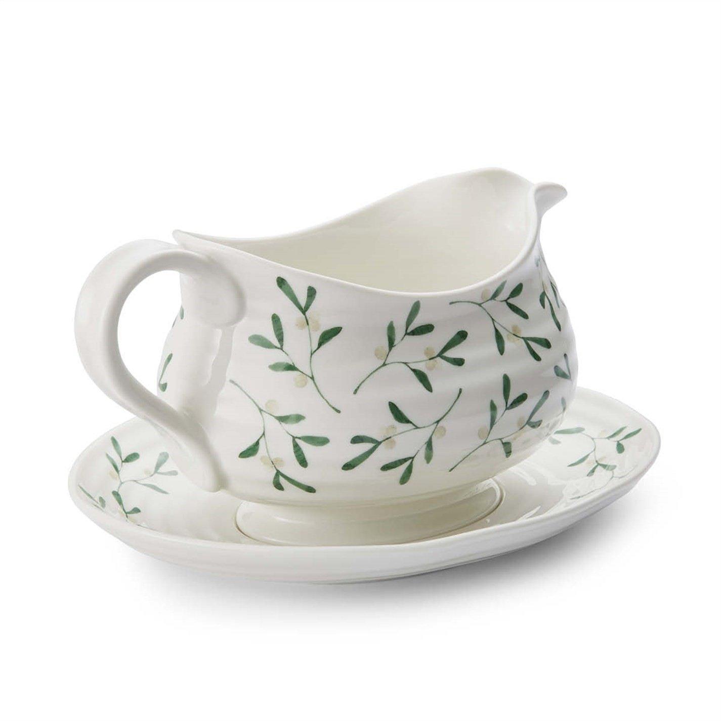 White - Portmeirion - Sophie Conran Mistletoe Sauce Boat & Stand - 4