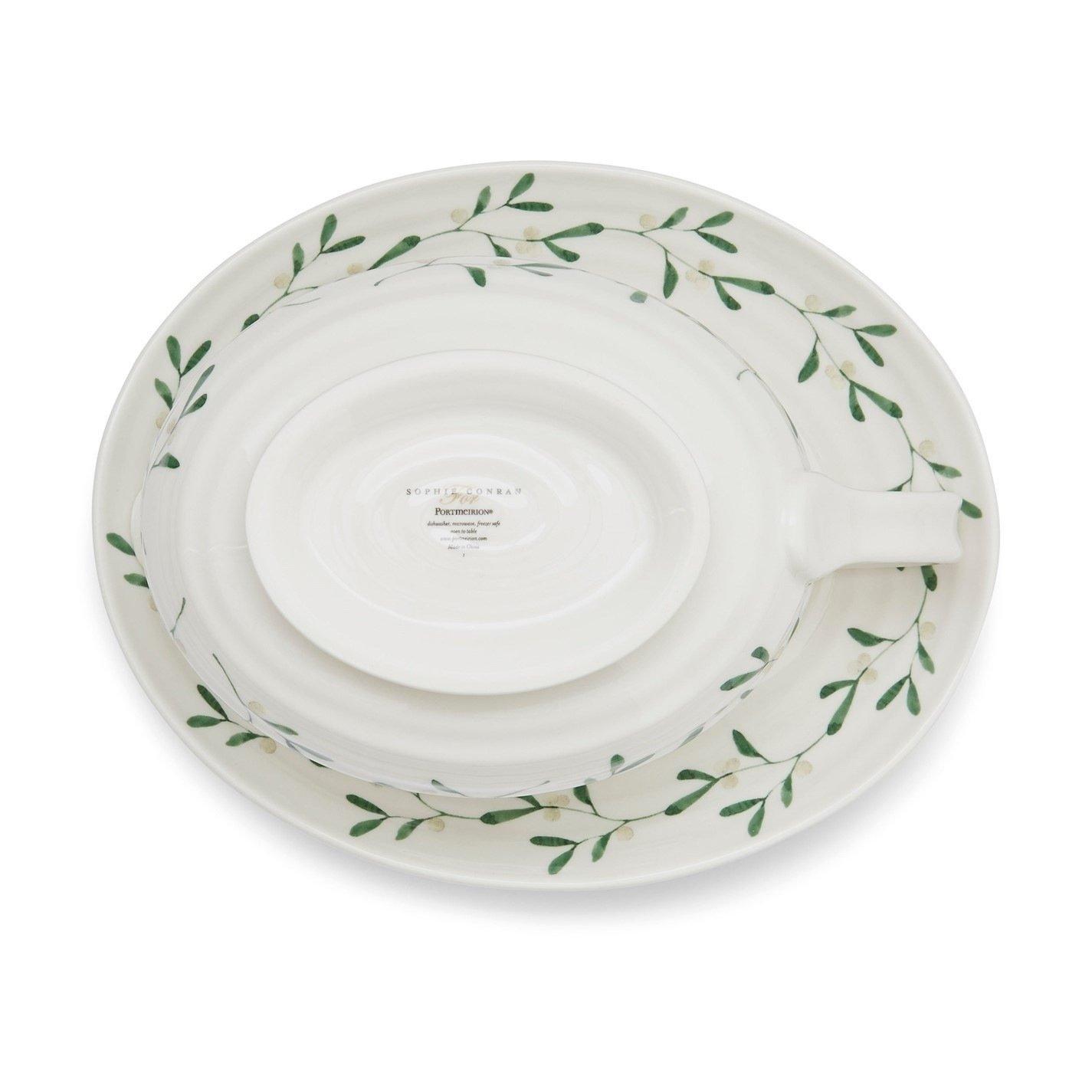 White - Portmeirion - Sophie Conran Mistletoe Sauce Boat & Stand - 6