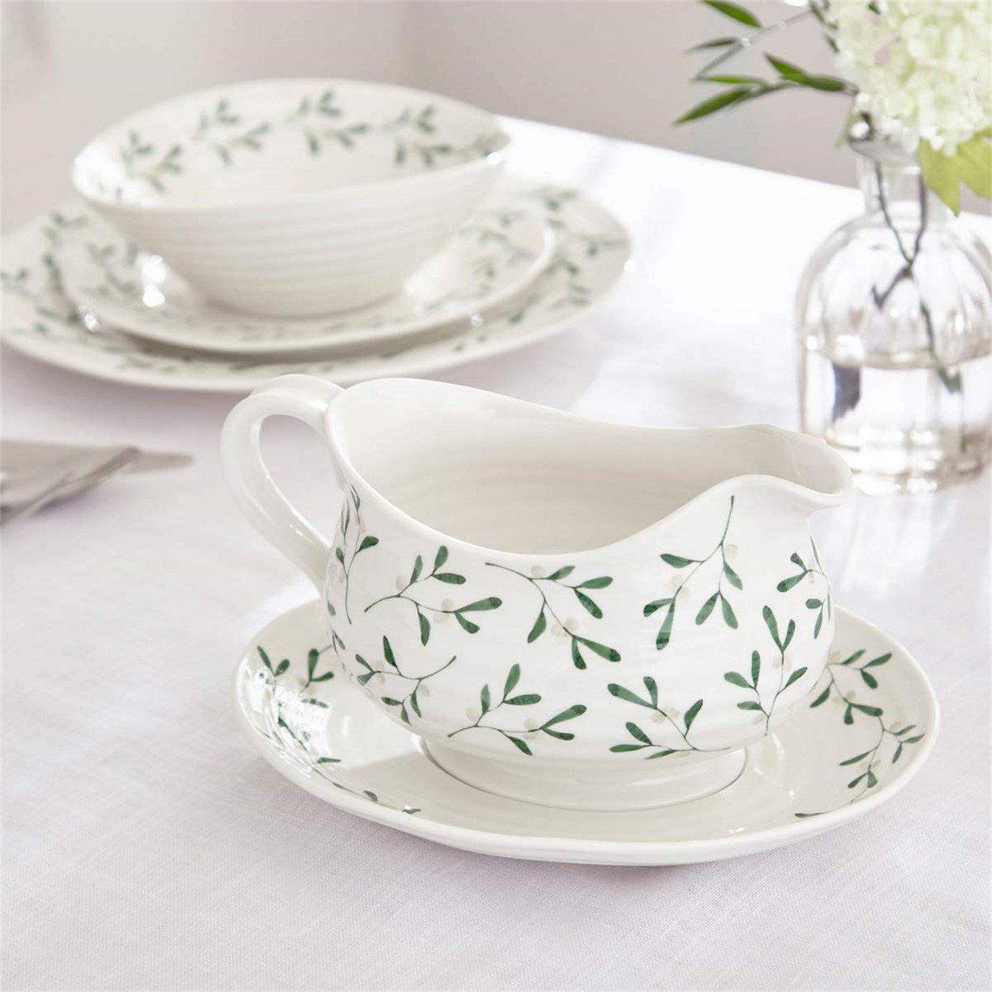 White - Portmeirion - Sophie Conran Mistletoe Sauce Boat & Stand - 8