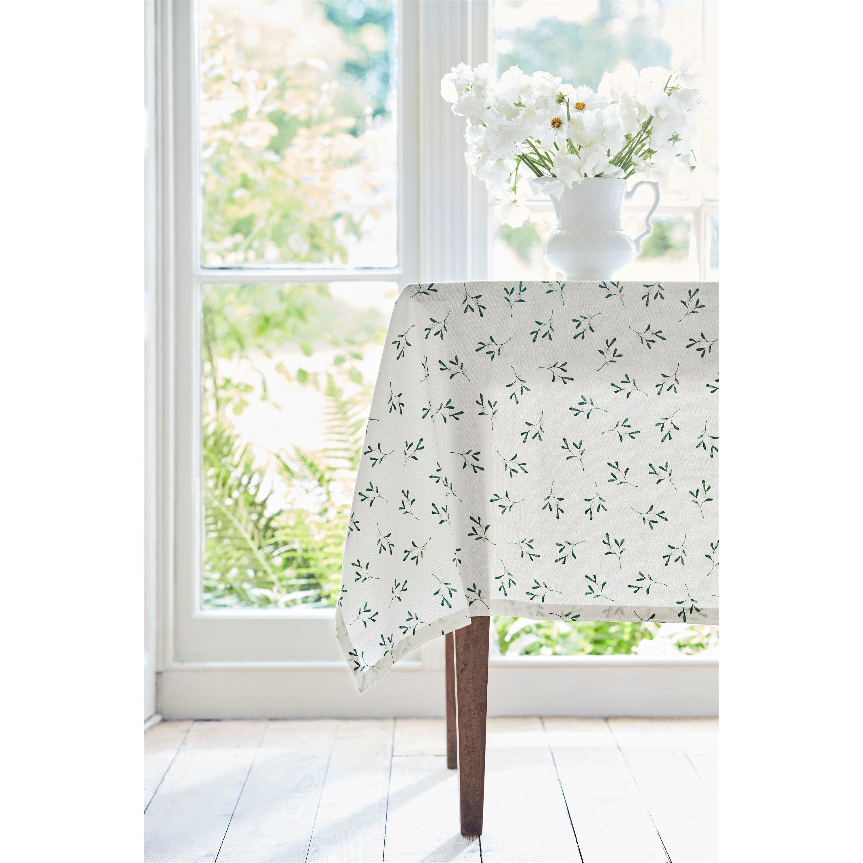 White - Portmeirion - Sophie Conran Mistletoe Tablecloth - 1