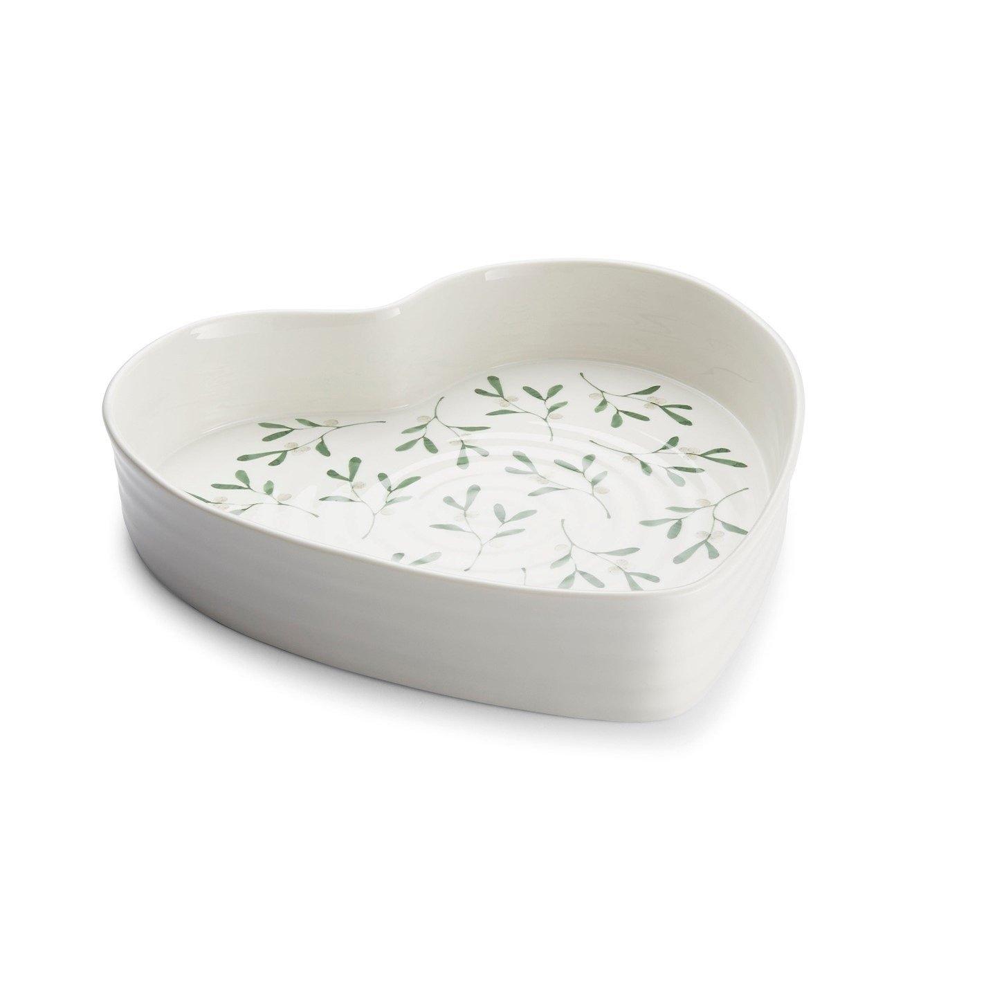 White - Portmeirion - Sophie Conran Mistletoe Heart Baking Dish - 2