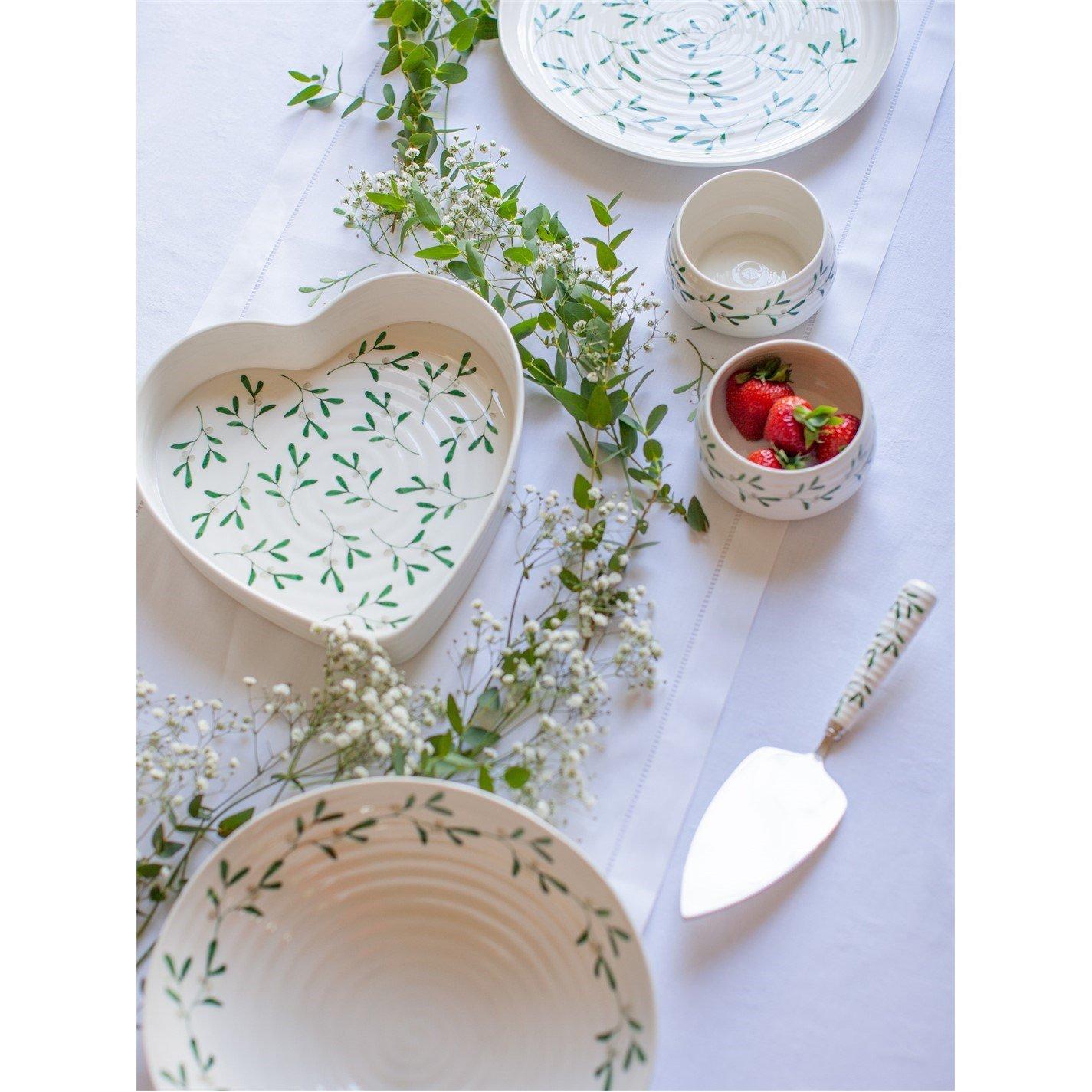 White - Portmeirion - Sophie Conran Mistletoe Heart Baking Dish - 5