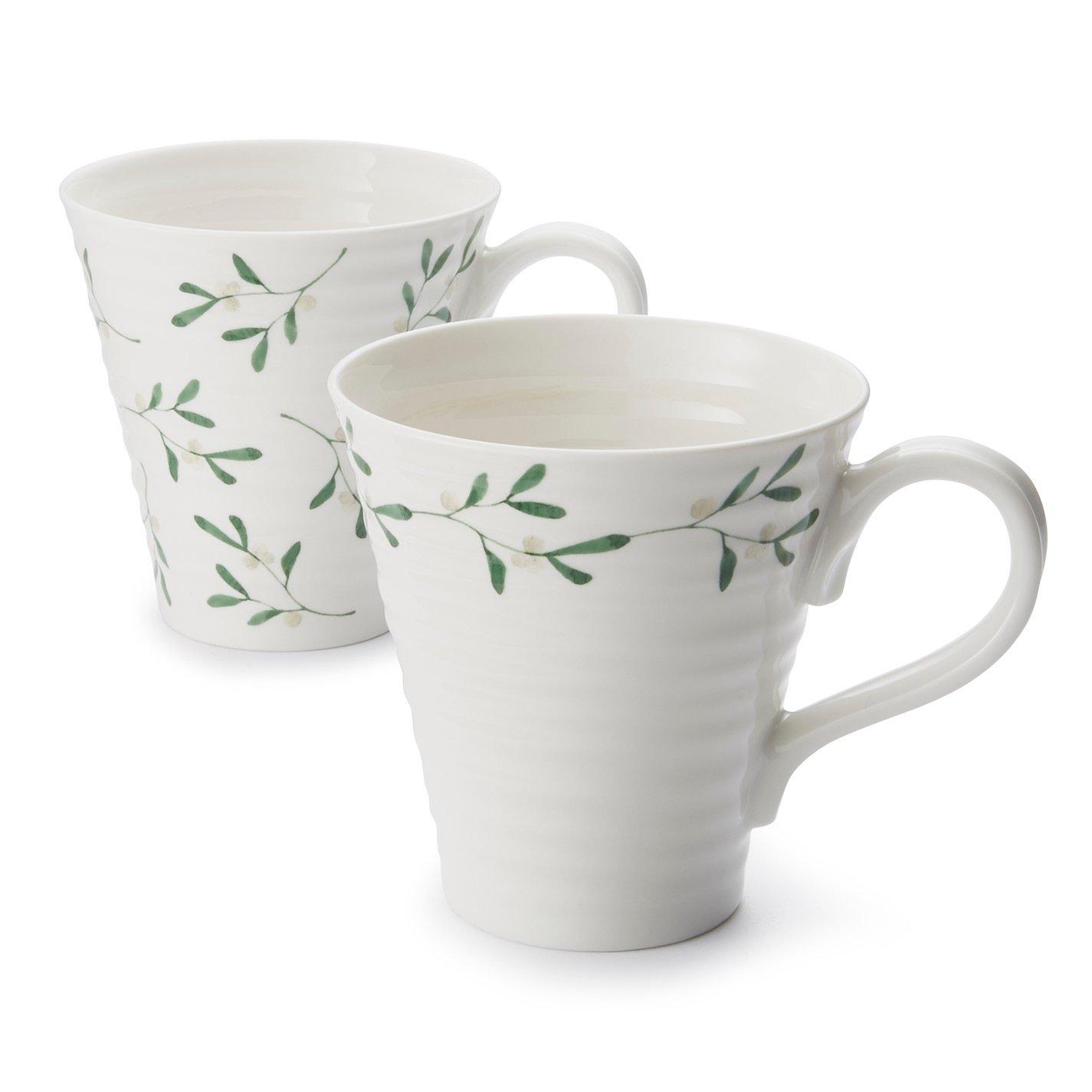 White - Portmeirion - Sophie Conran Mistletoe Set of 2 Mugs - 2